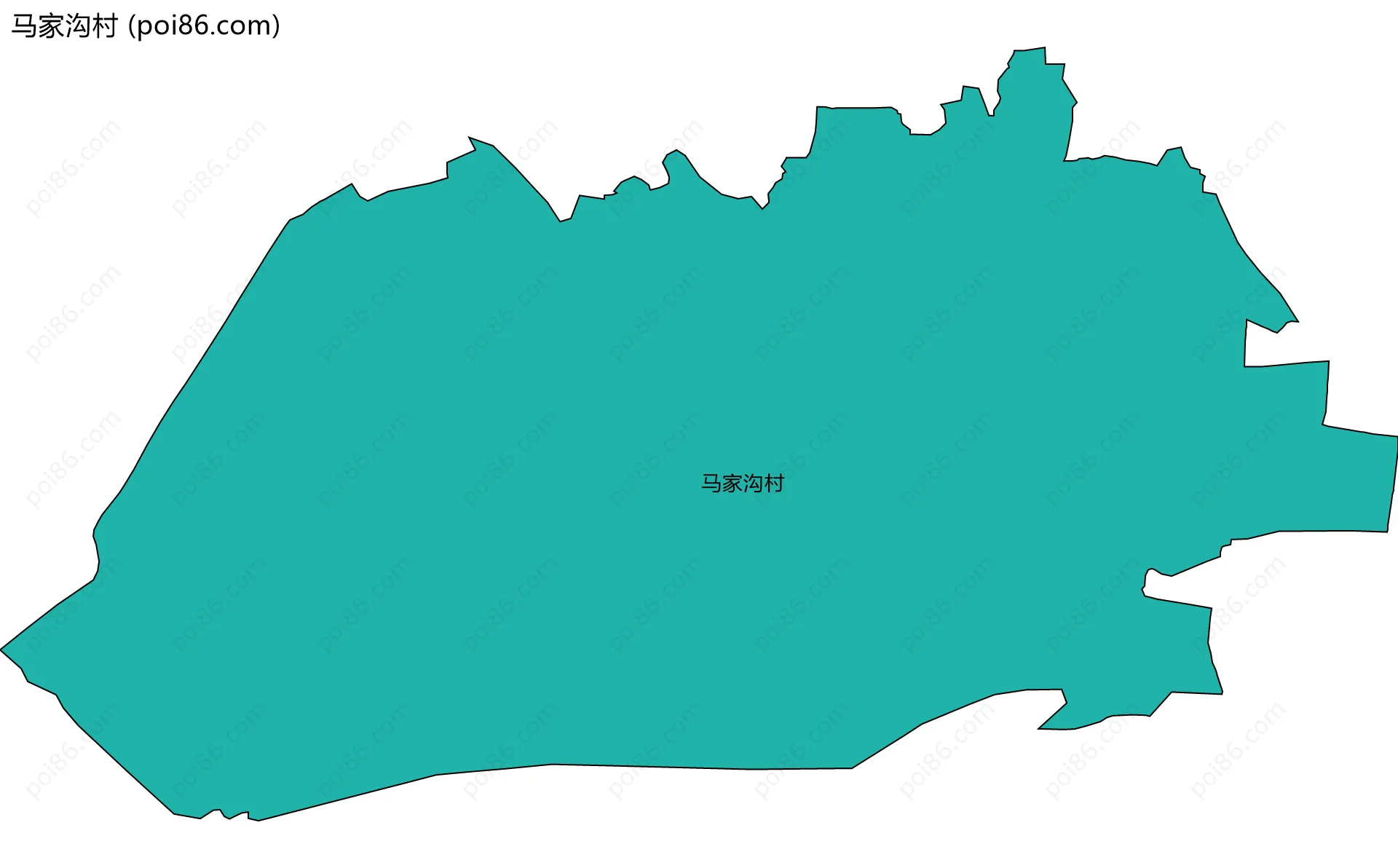 马家沟村边界地图