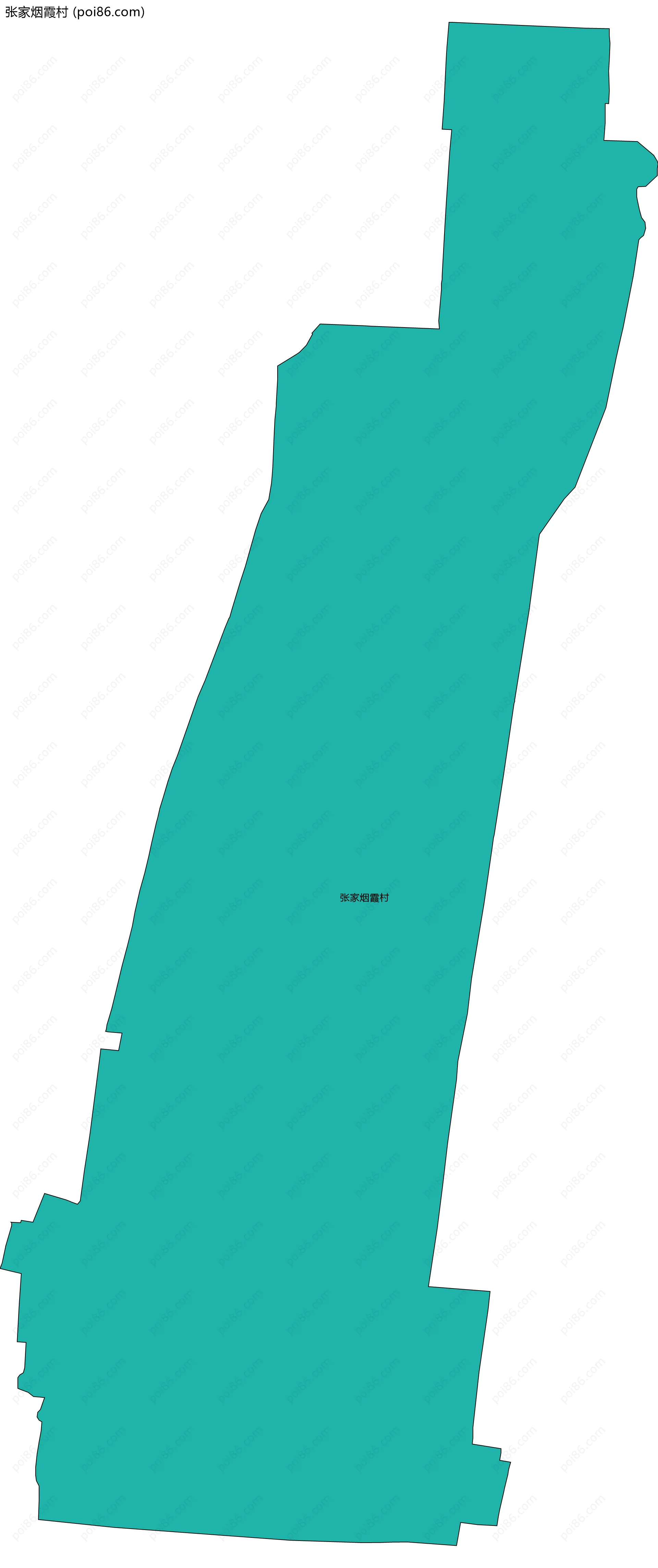 张家烟霞村边界地图
