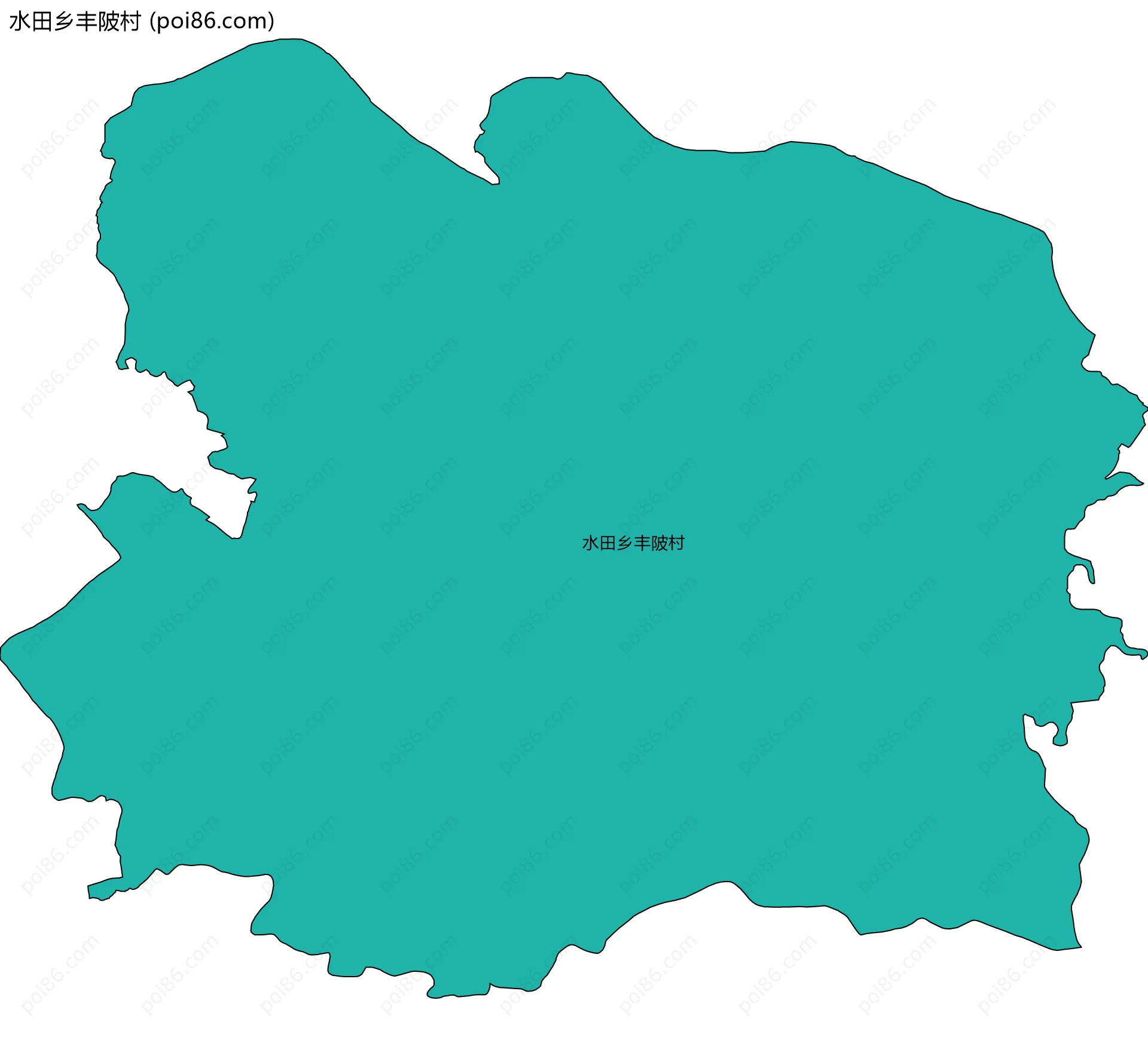 水田乡丰陂村边界地图