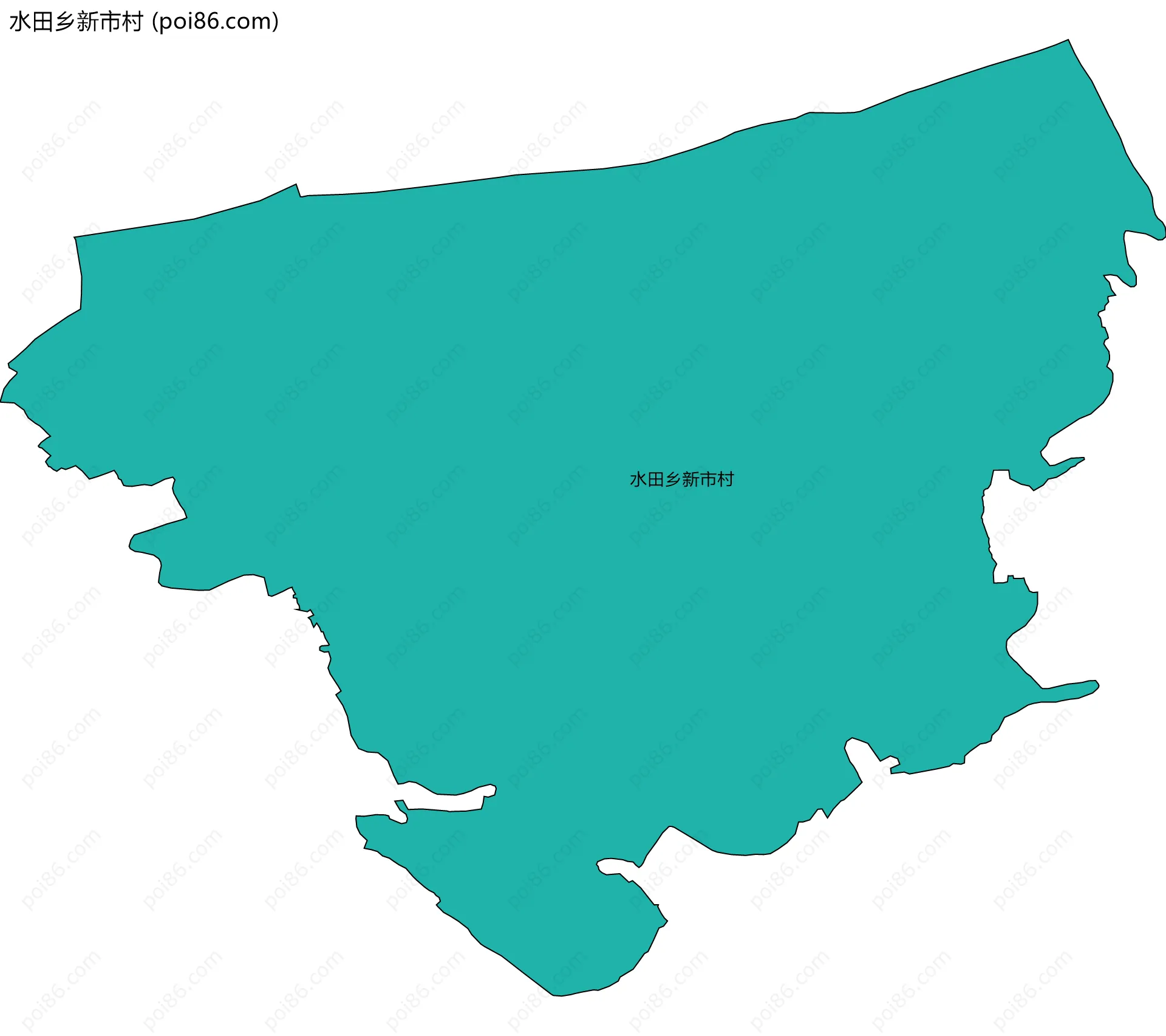 水田乡新市村边界地图