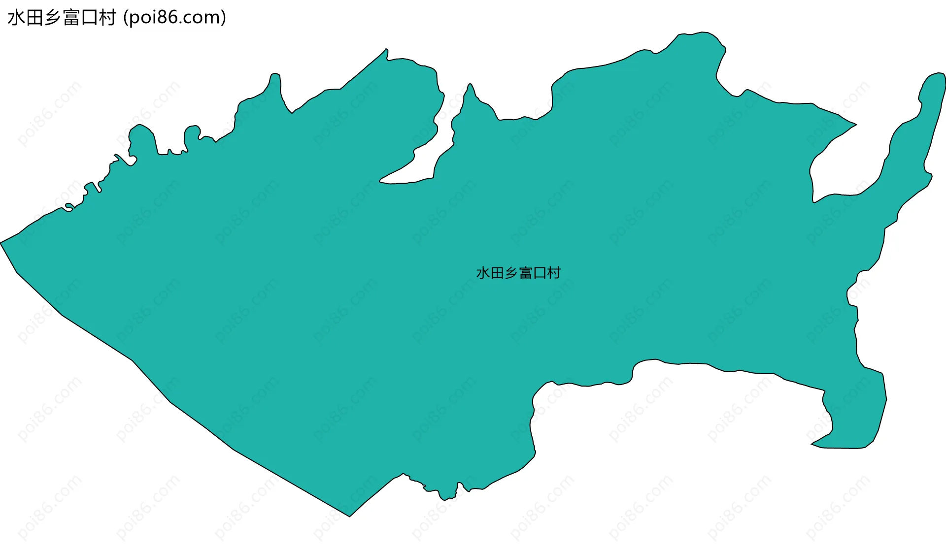 水田乡富口村边界地图