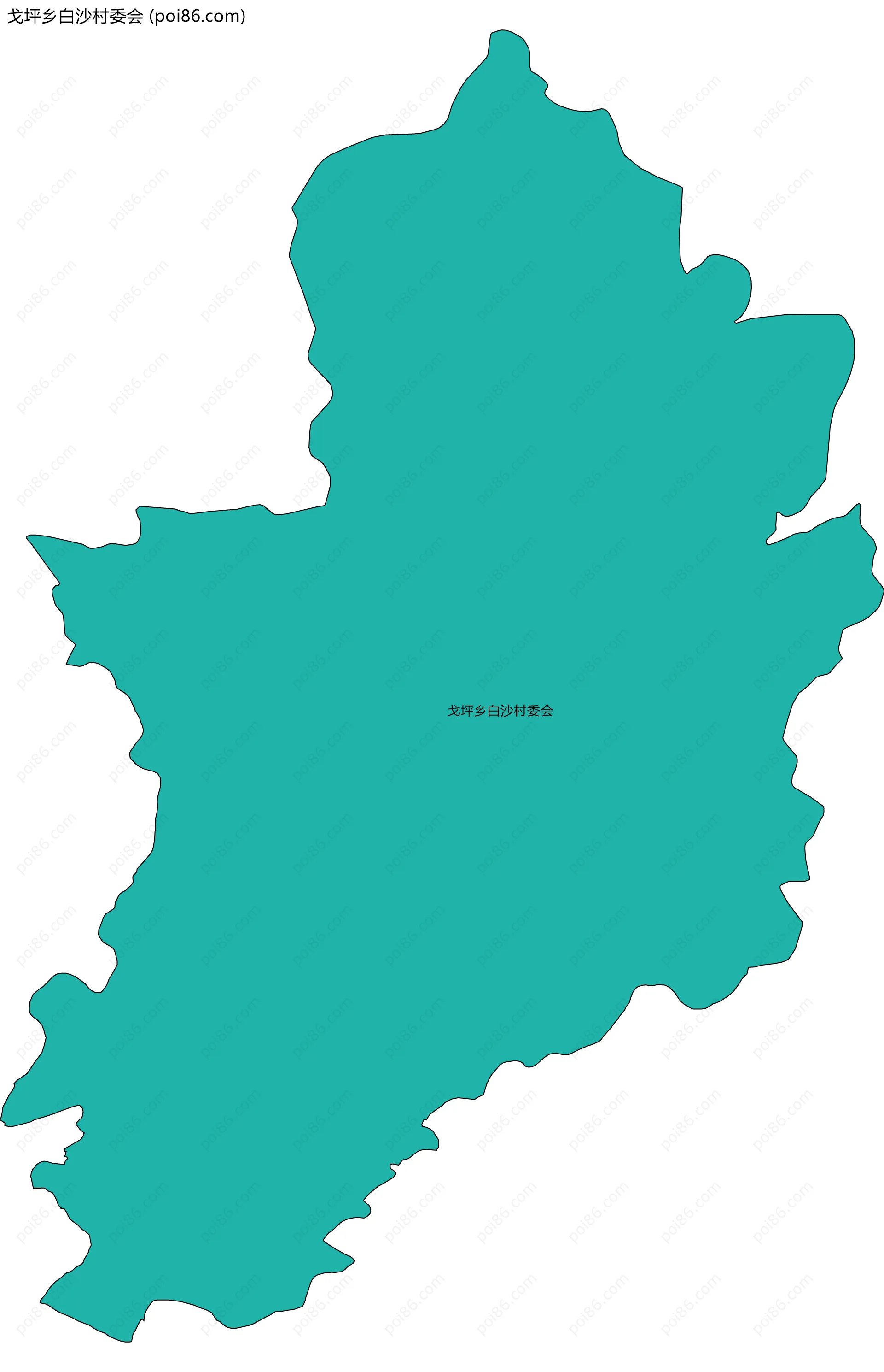 戈坪乡白沙村委会边界地图