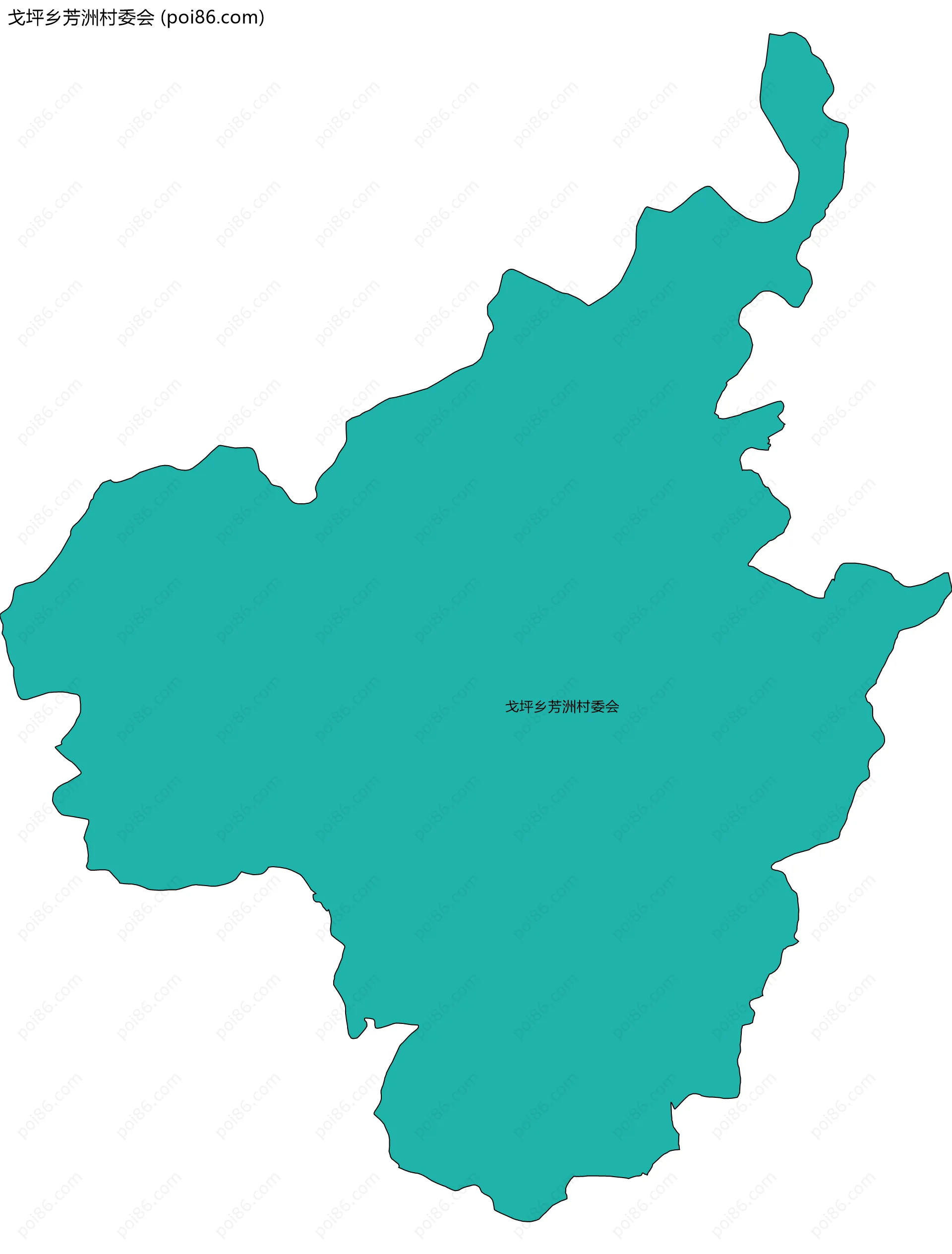 戈坪乡芳洲村委会边界地图