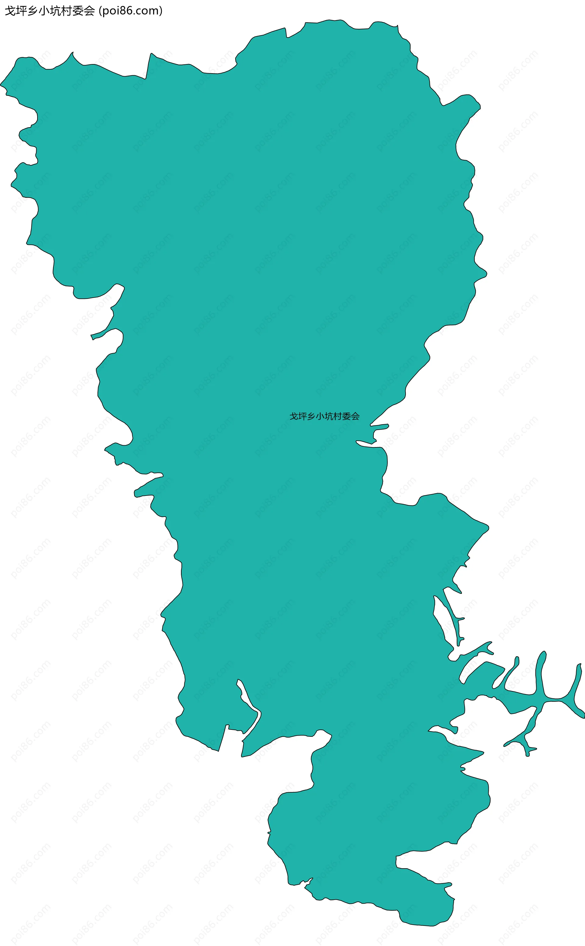 戈坪乡小坑村委会边界地图