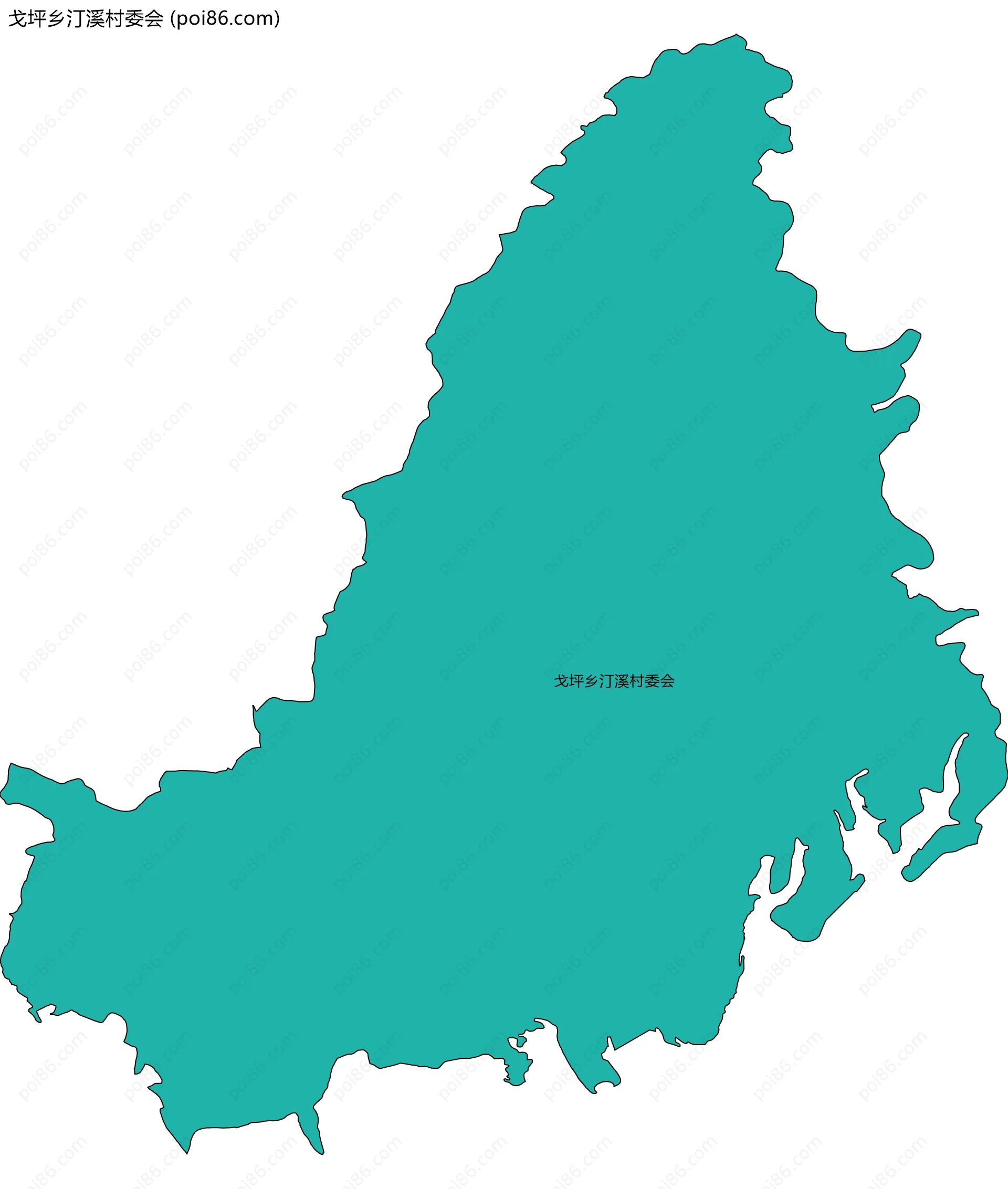 戈坪乡汀溪村委会边界地图