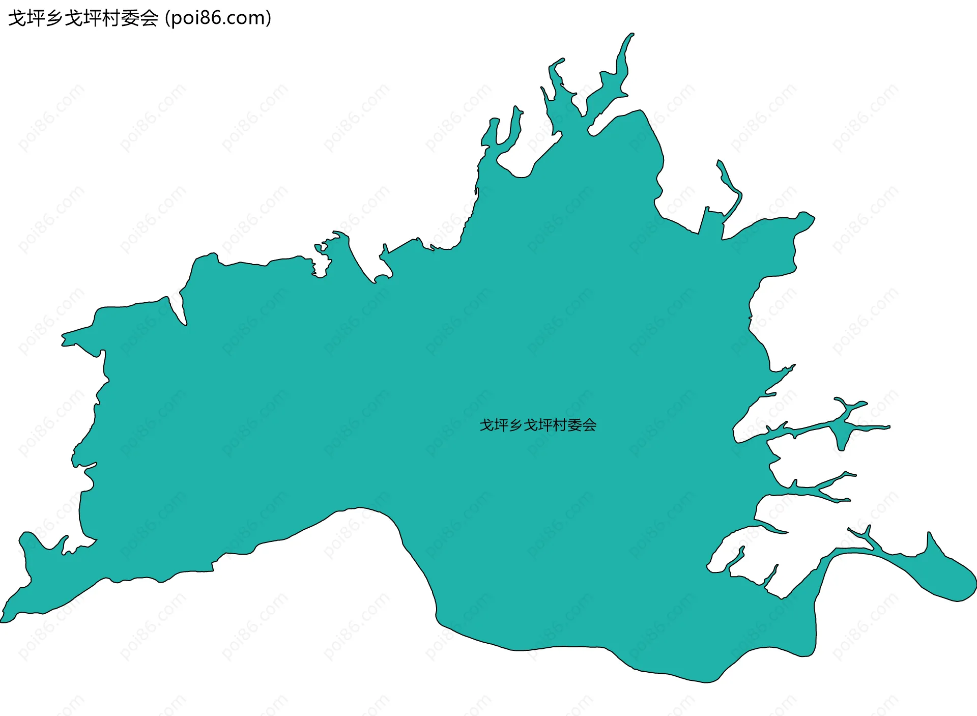 戈坪乡戈坪村委会边界地图