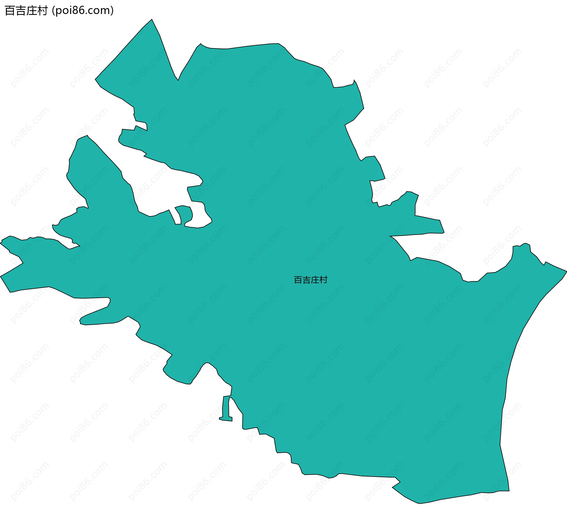 百吉庄村边界地图