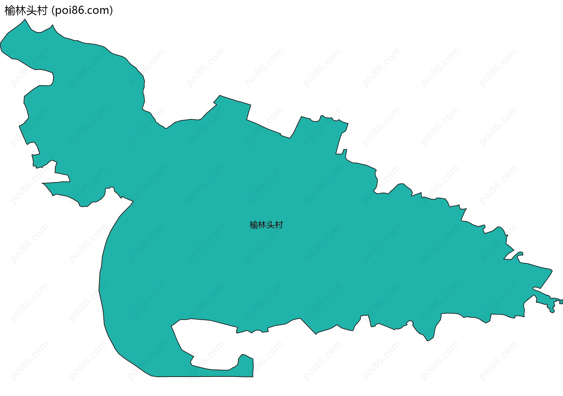 榆林头村边界地图