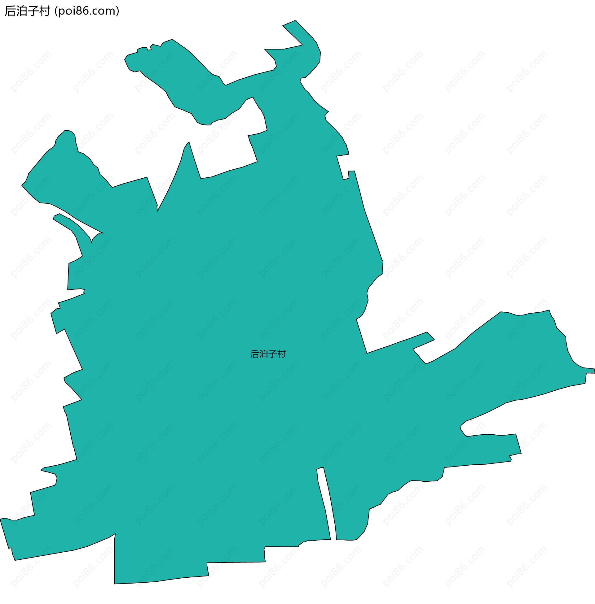 后泊子村边界地图