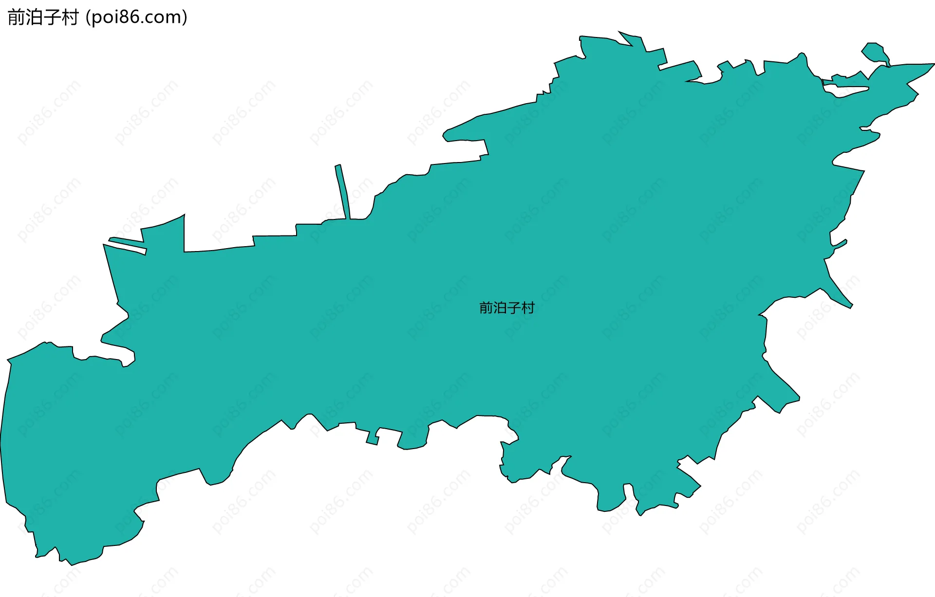 前泊子村边界地图