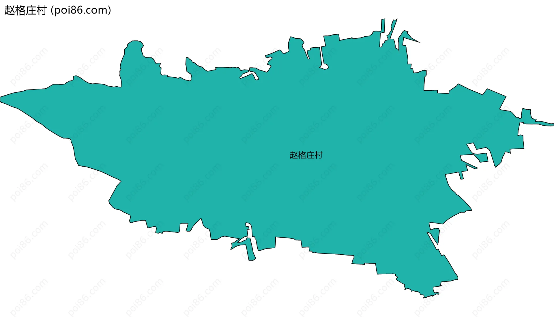 赵格庄村边界地图