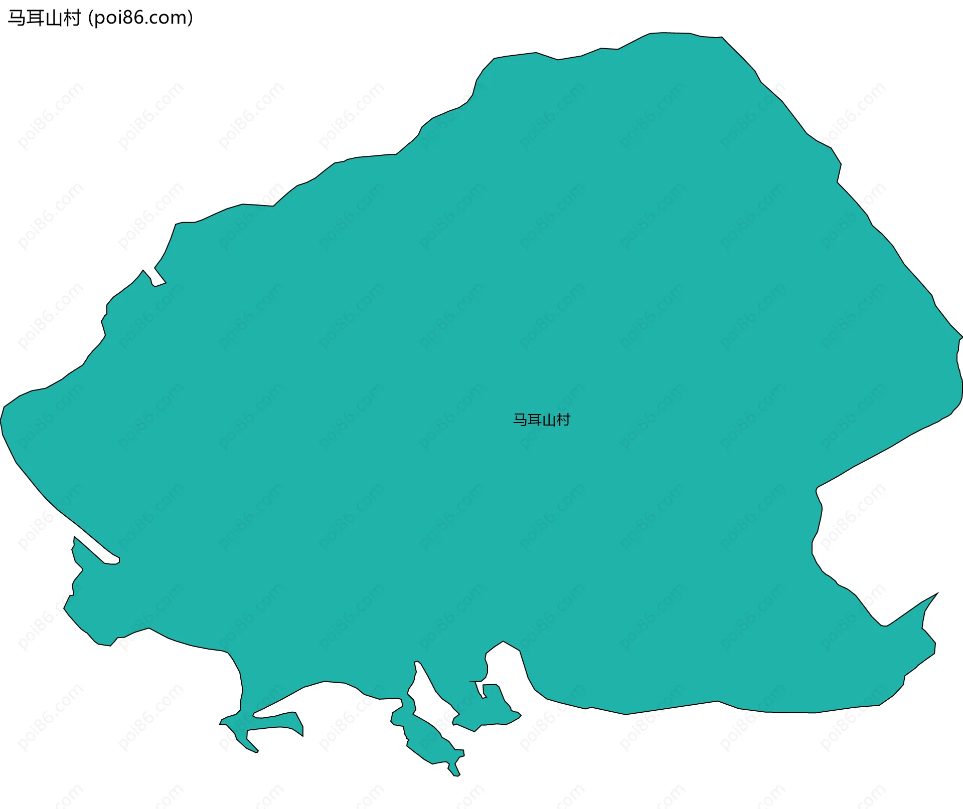 马耳山村边界地图