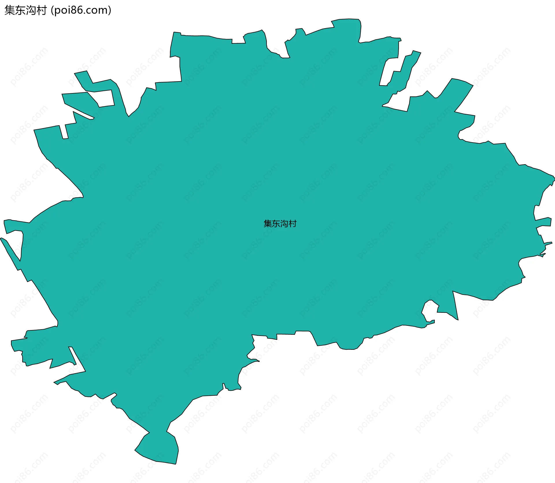 集东沟村边界地图