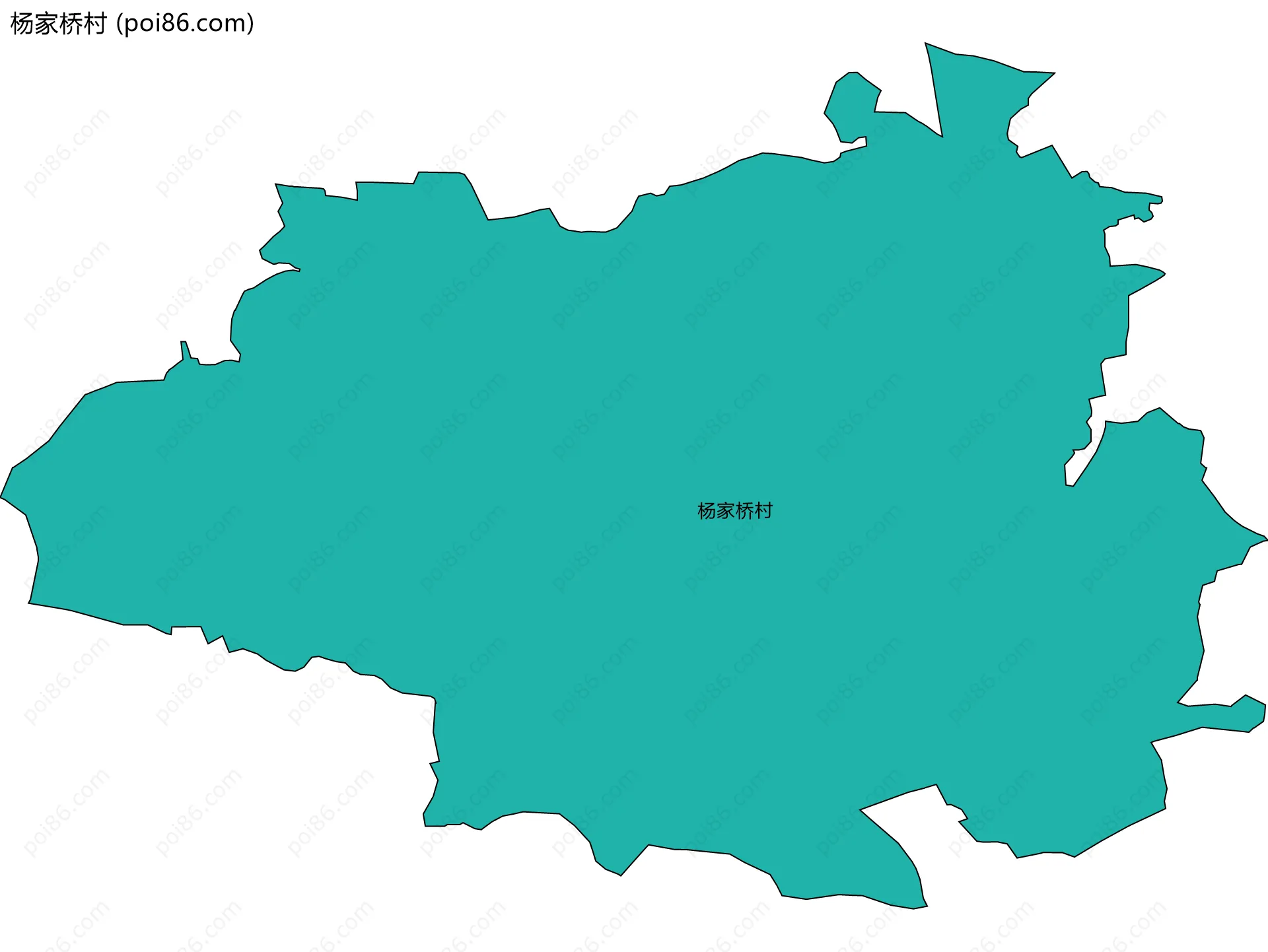 杨家桥村边界地图