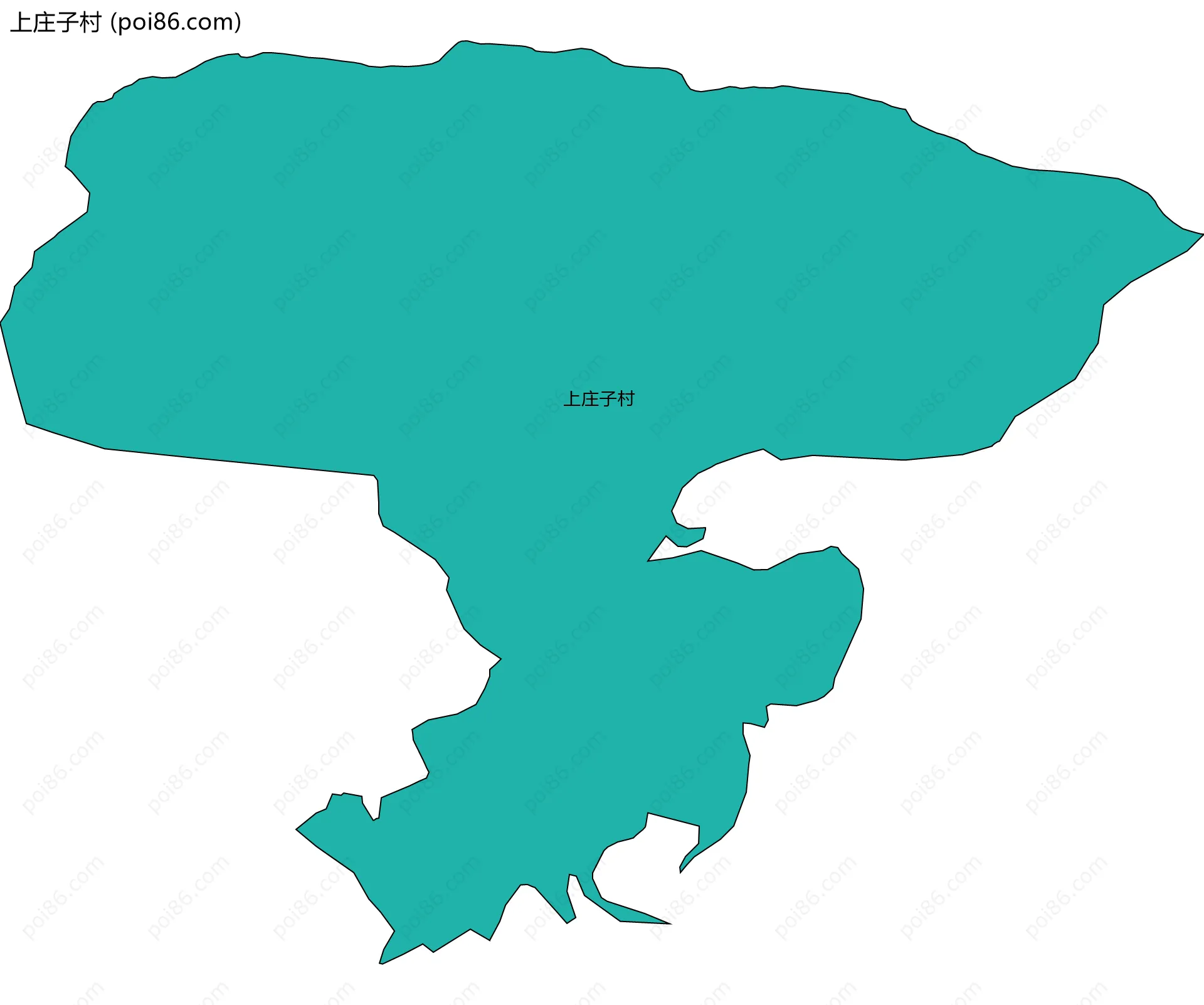 上庄子村边界地图