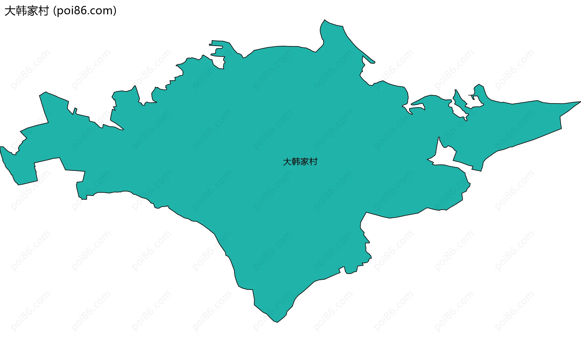 大韩家村边界地图