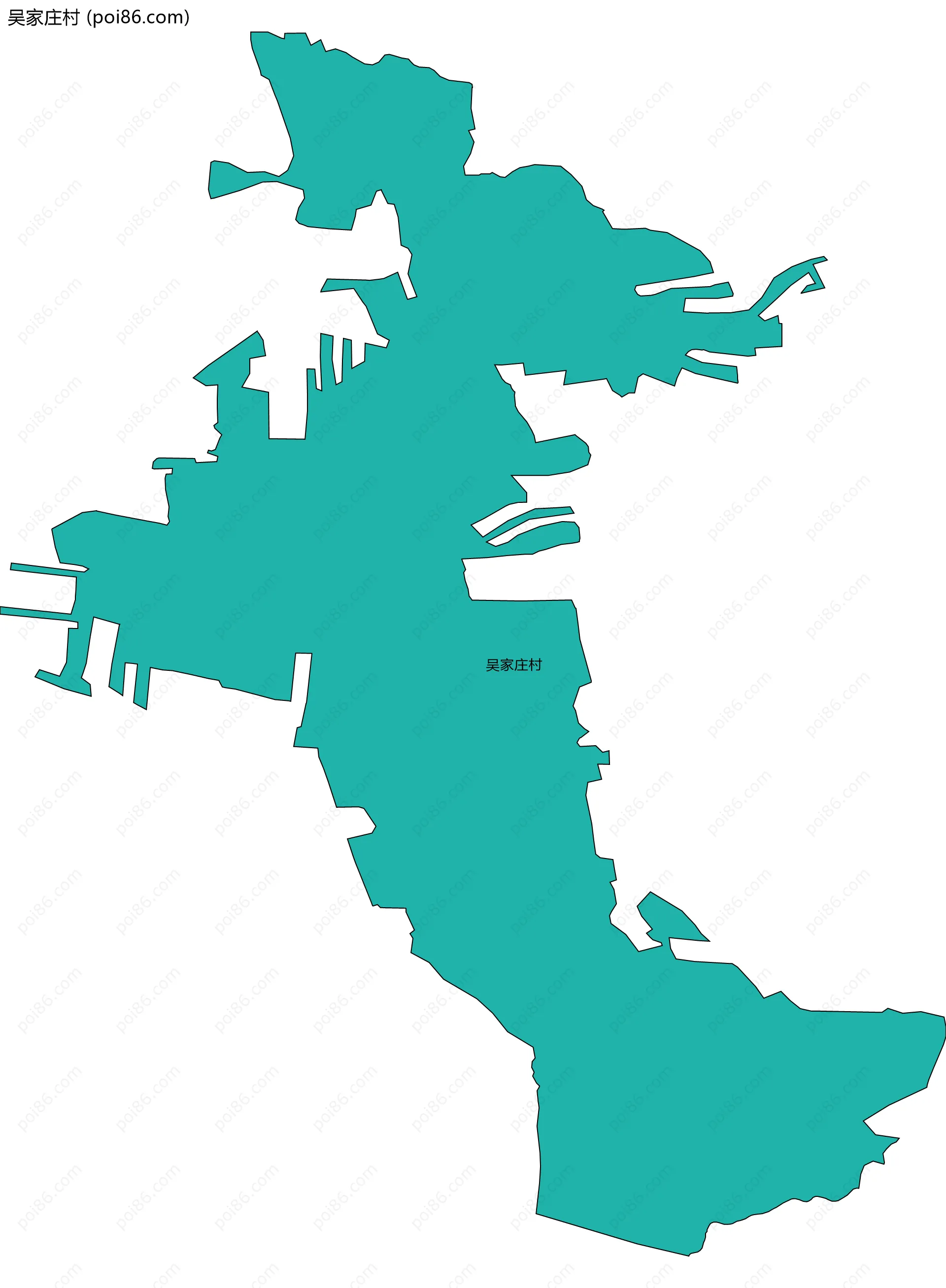吴家庄村边界地图