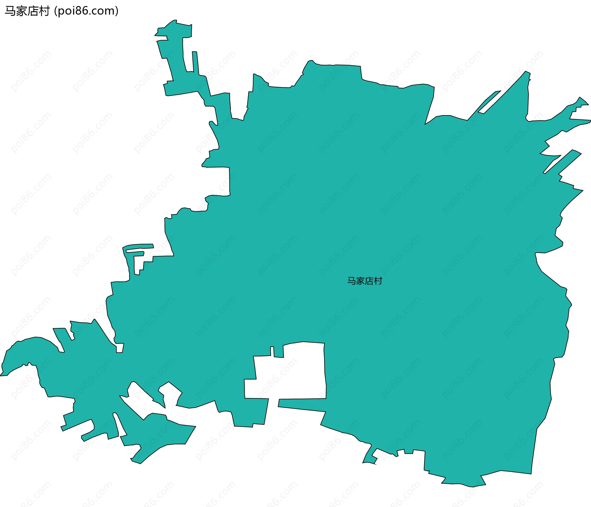 马家店村边界地图