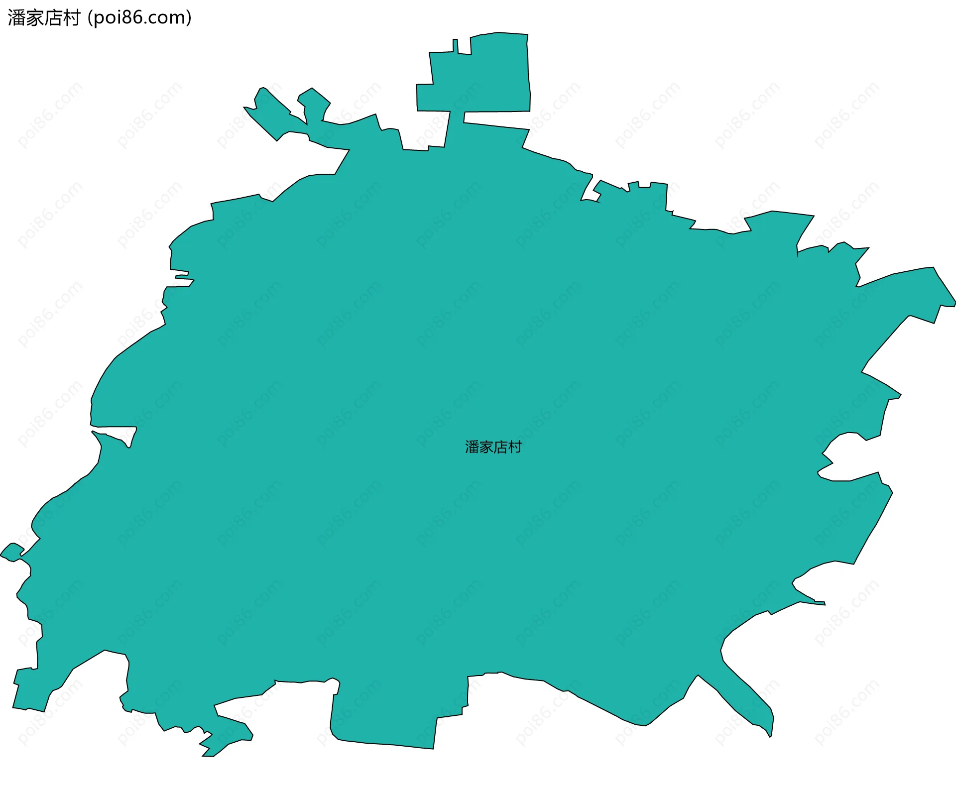 潘家店村边界地图