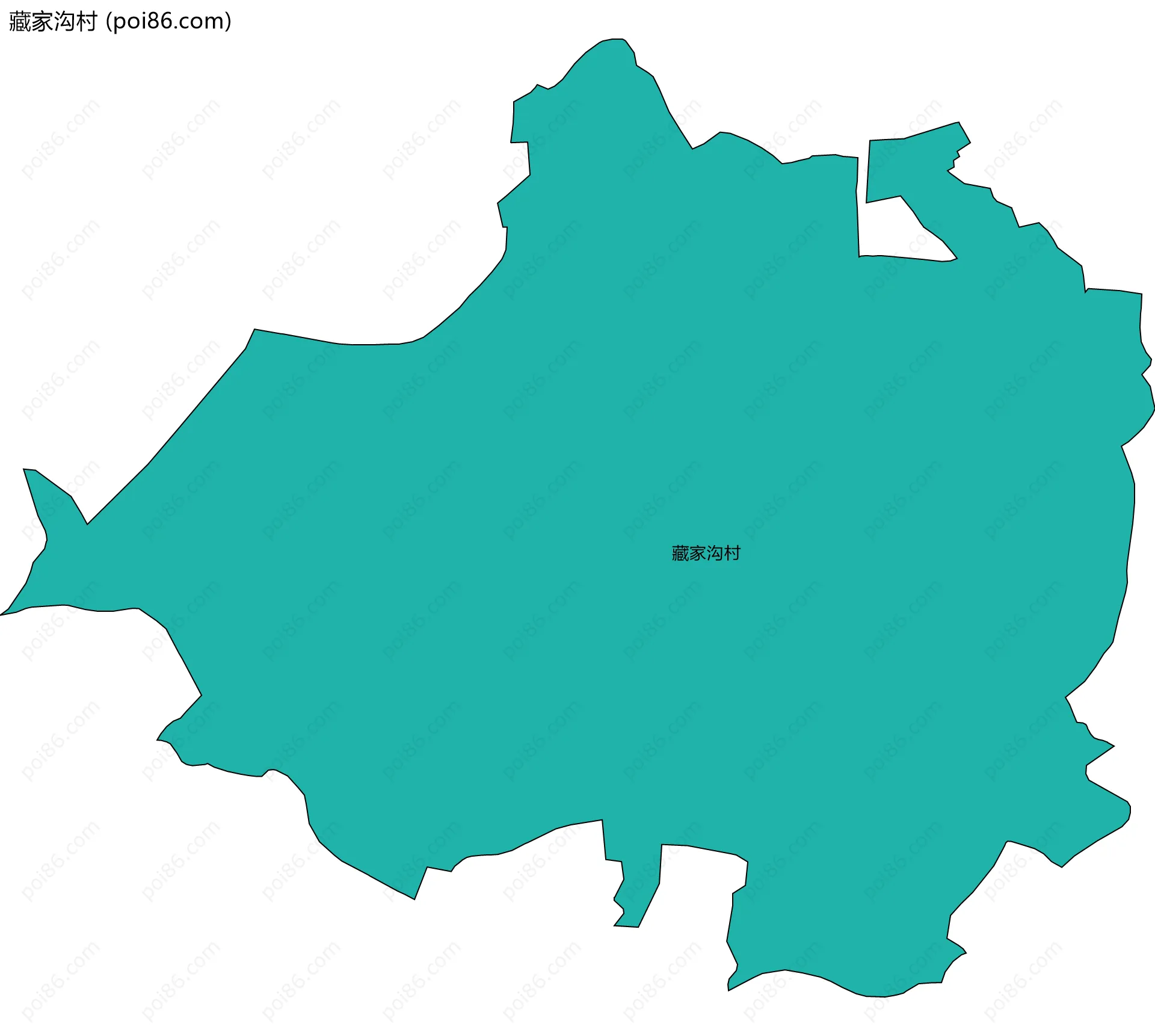 藏家沟村边界地图