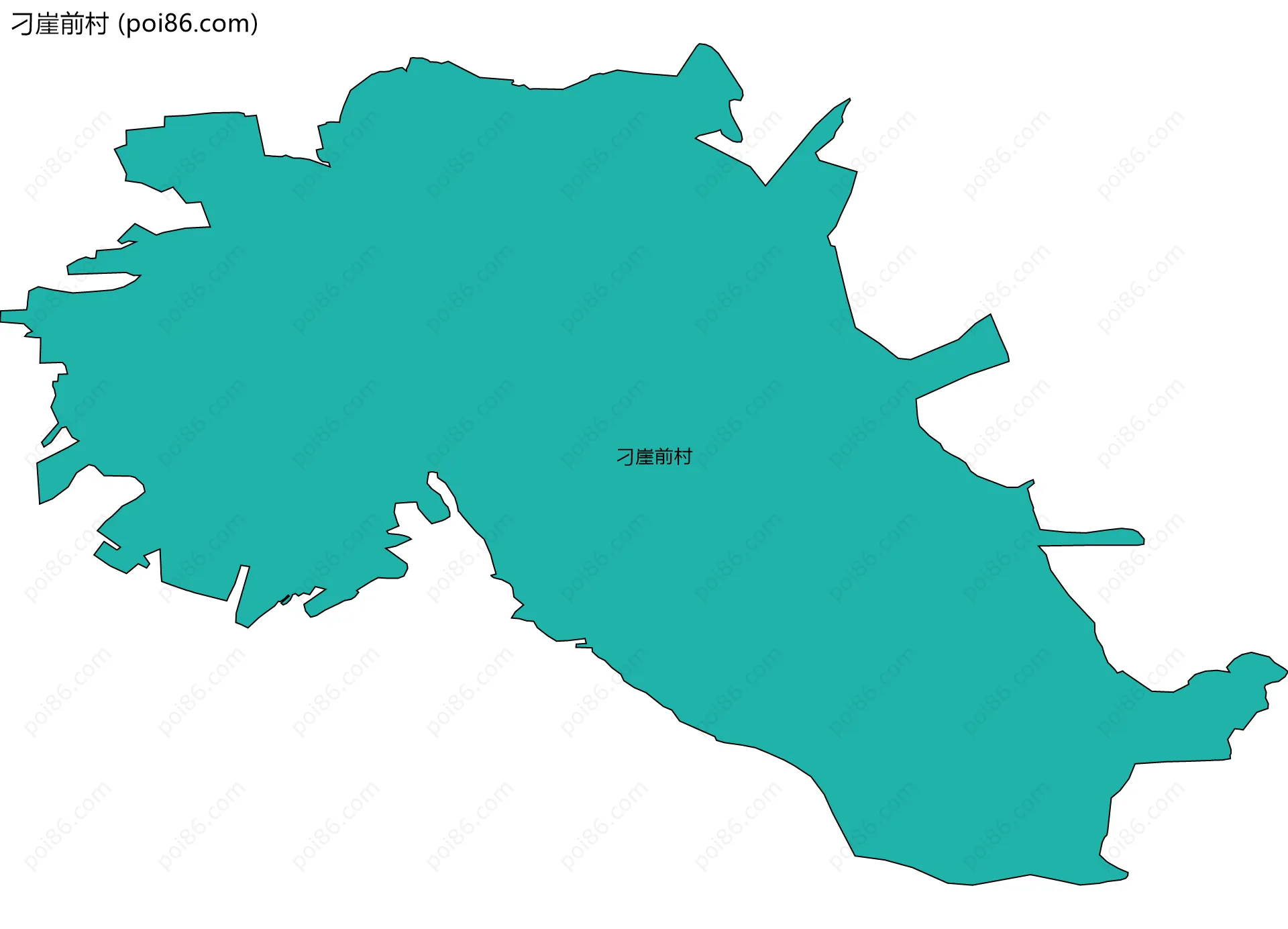 刁崖前村边界地图