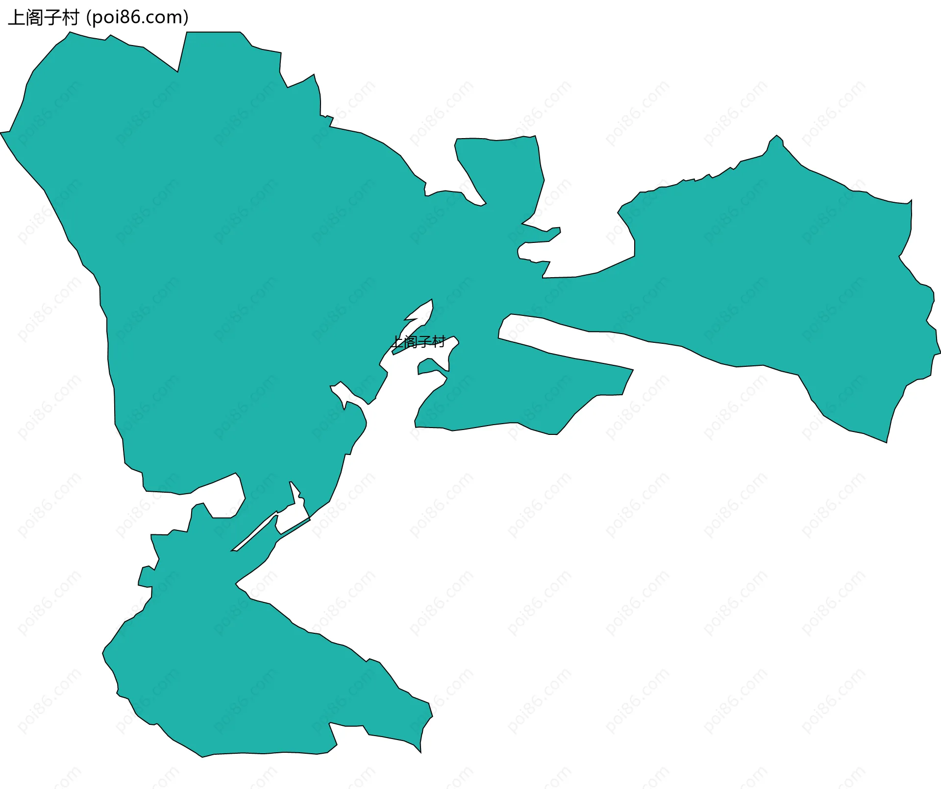 上阁子村边界地图