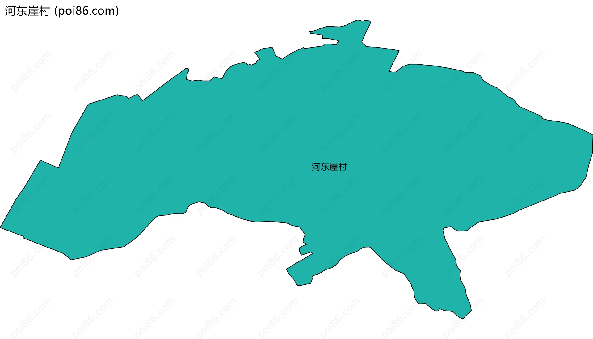 河东崖村边界地图
