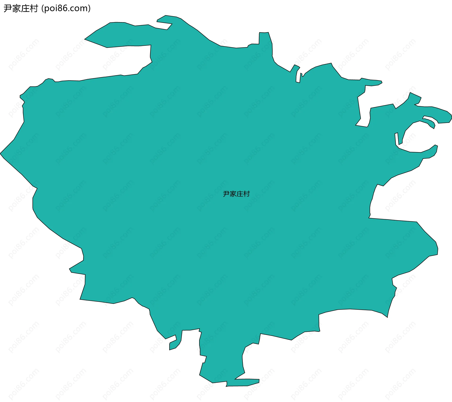尹家庄村边界地图