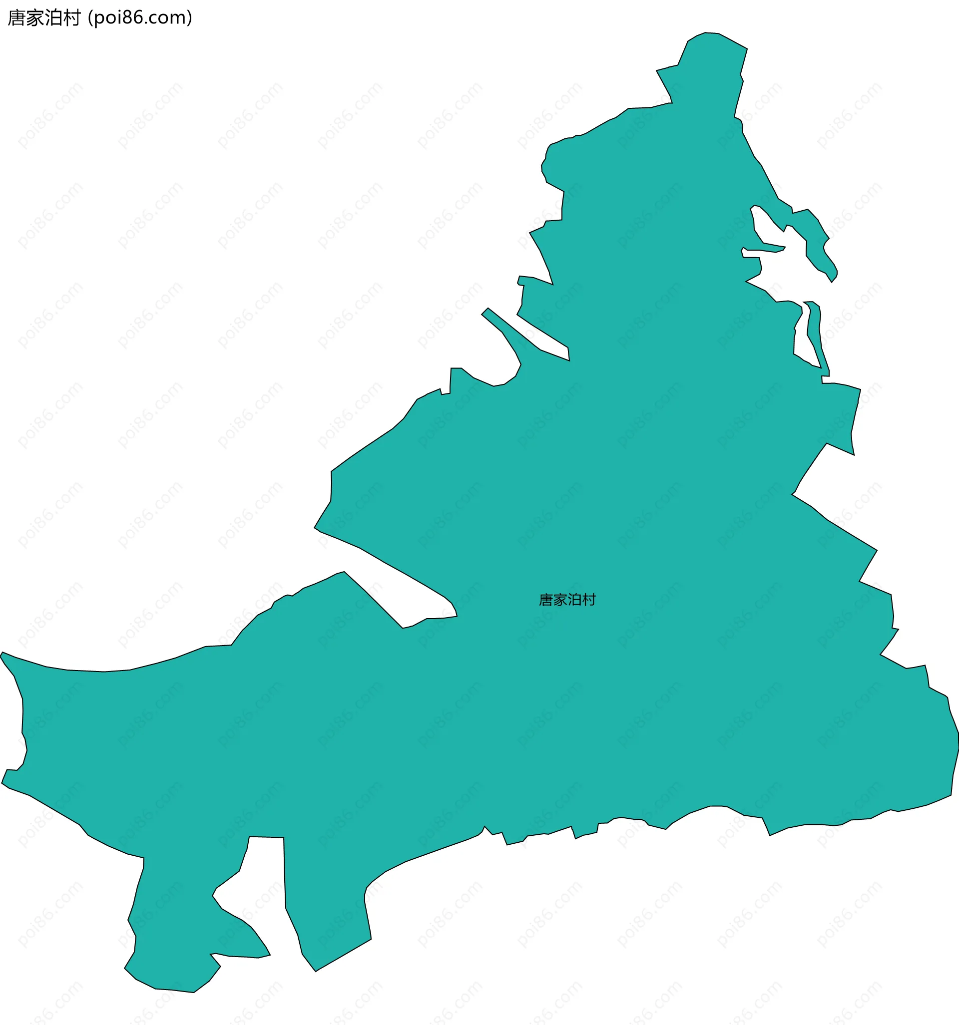 唐家泊村边界地图