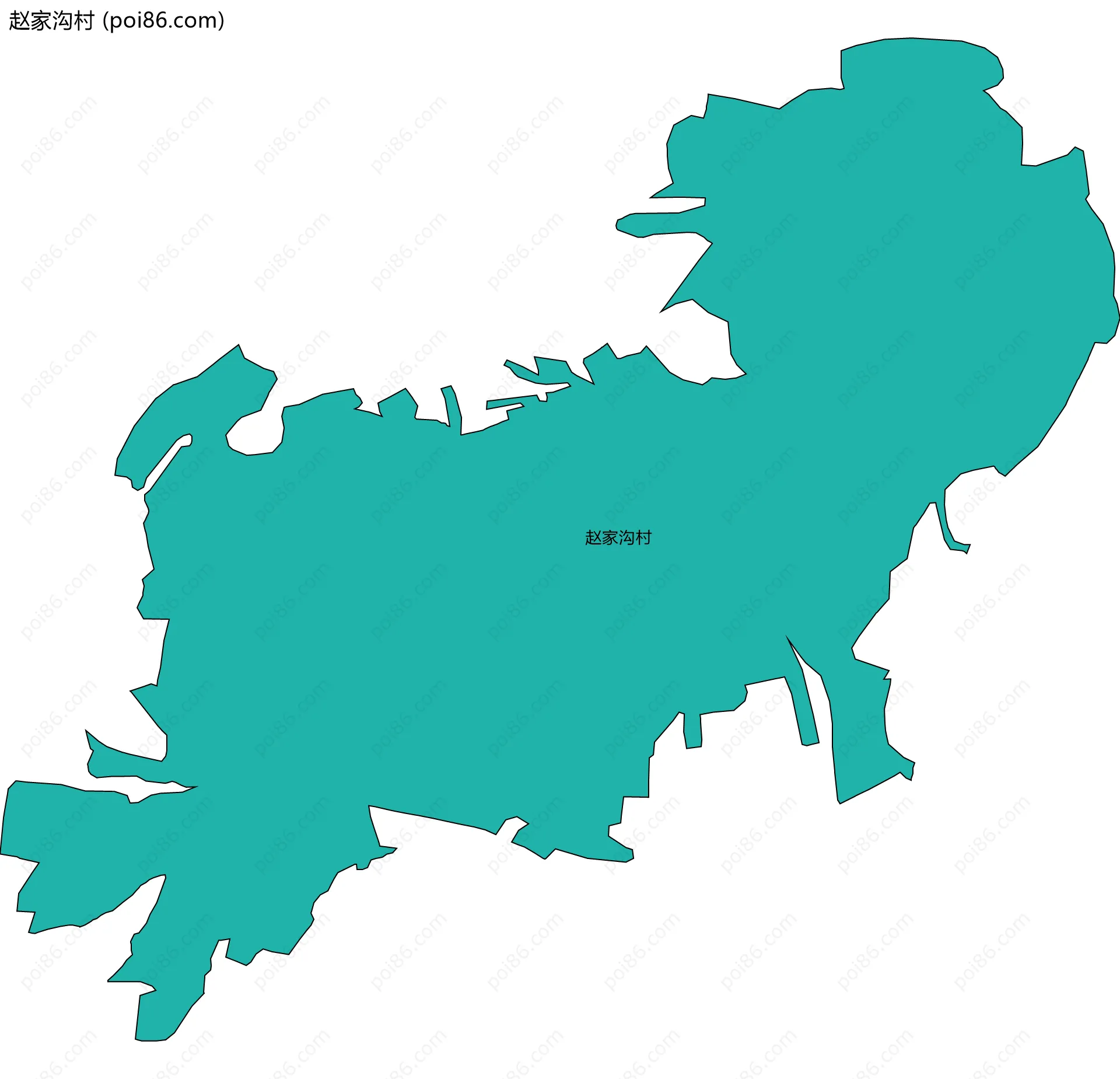 赵家沟村边界地图