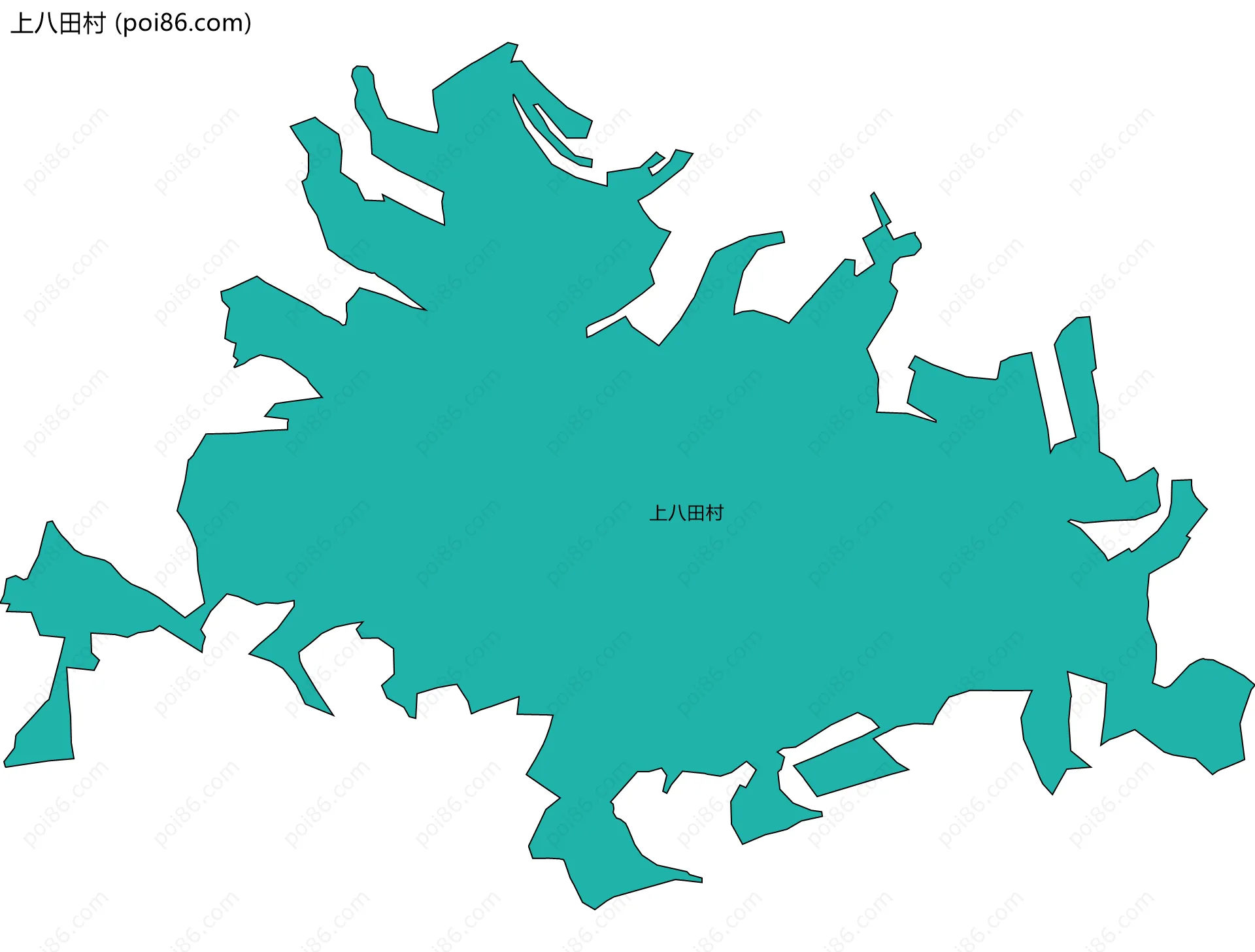 上八田村边界地图