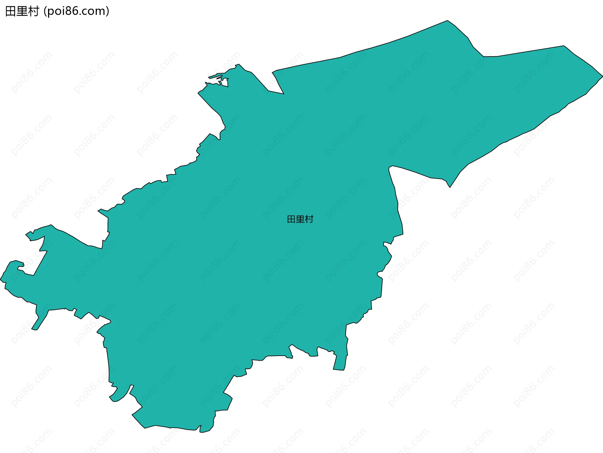 田里村边界地图