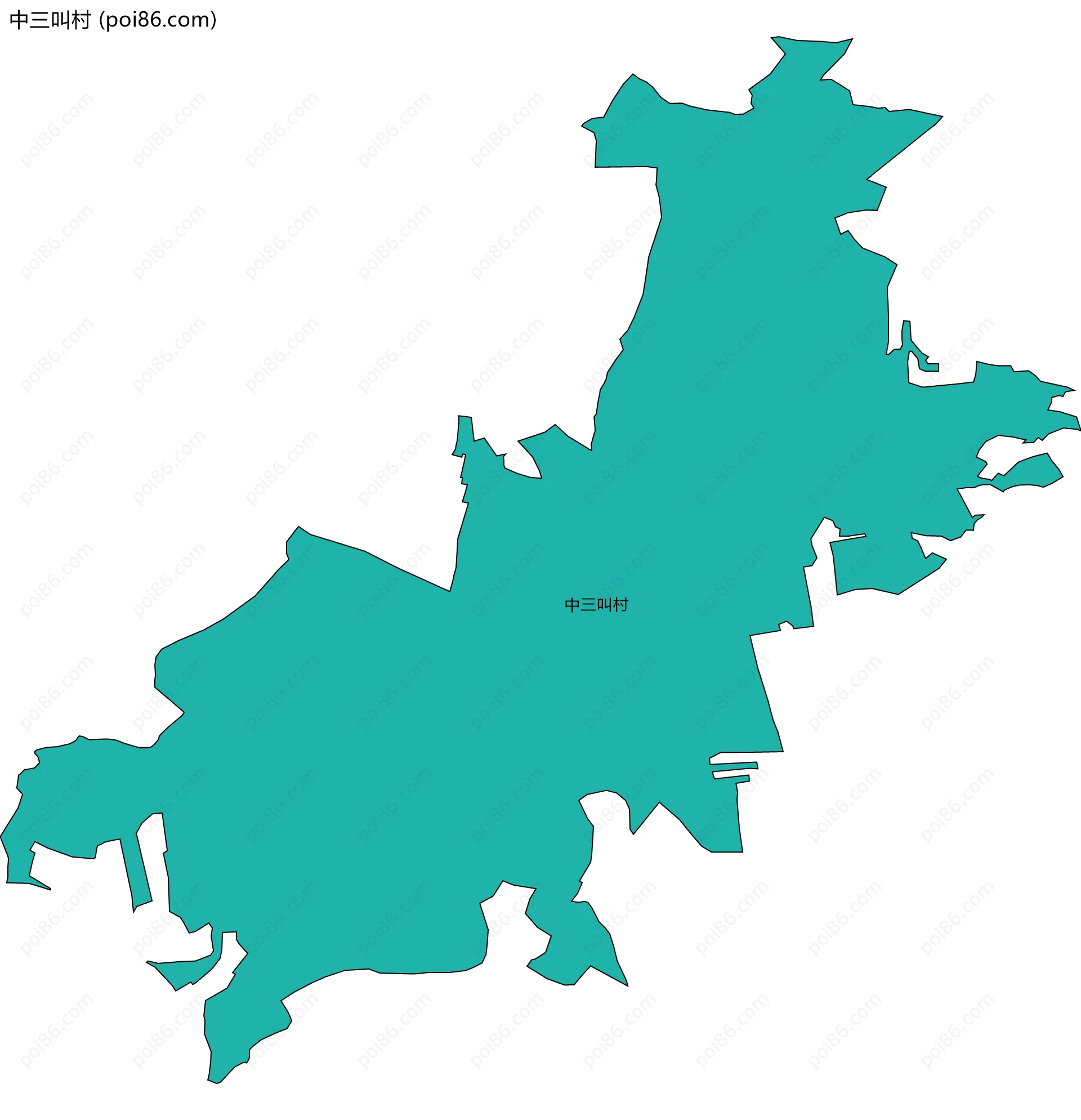 中三叫村边界地图