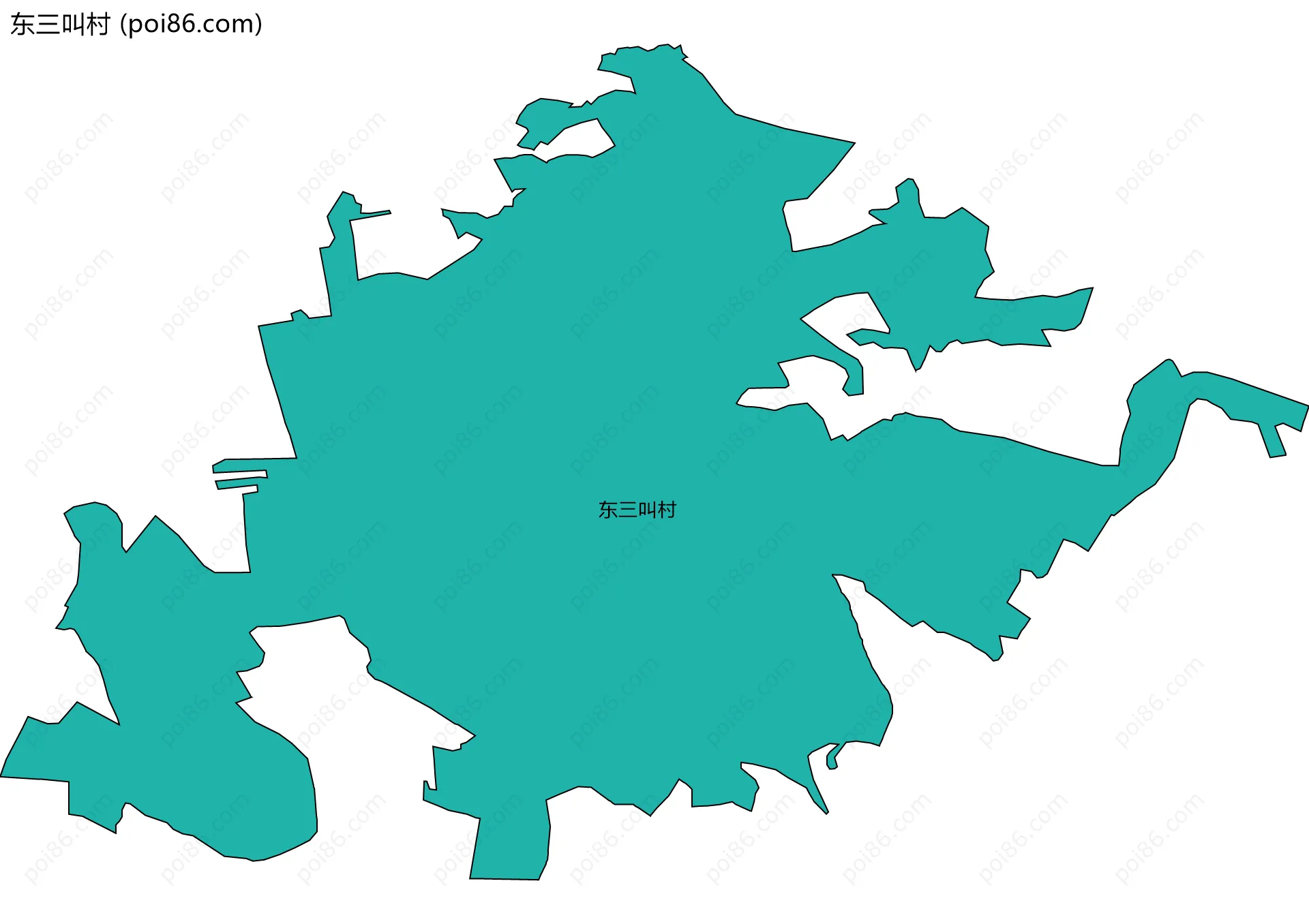 东三叫村边界地图