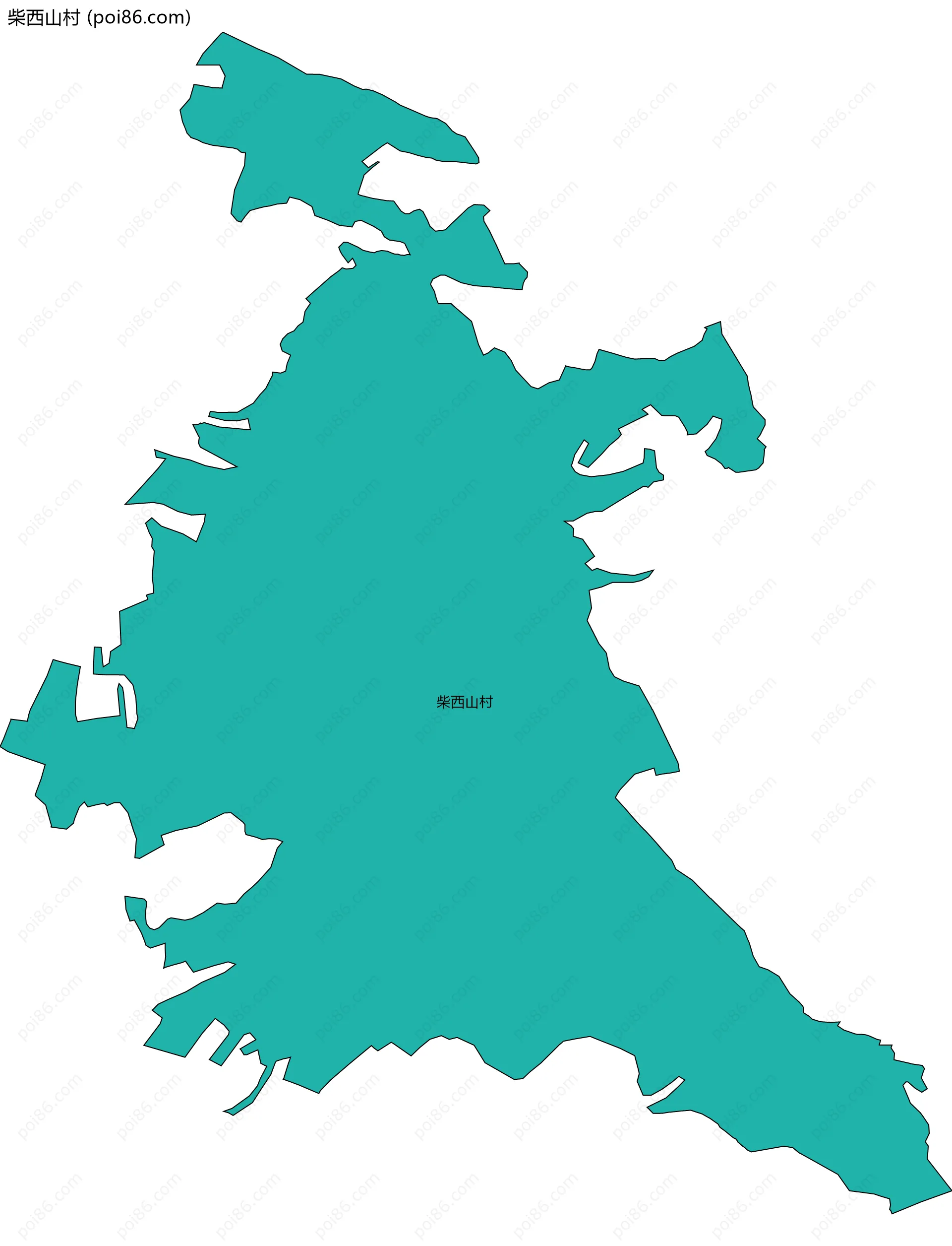 柴西山村边界地图