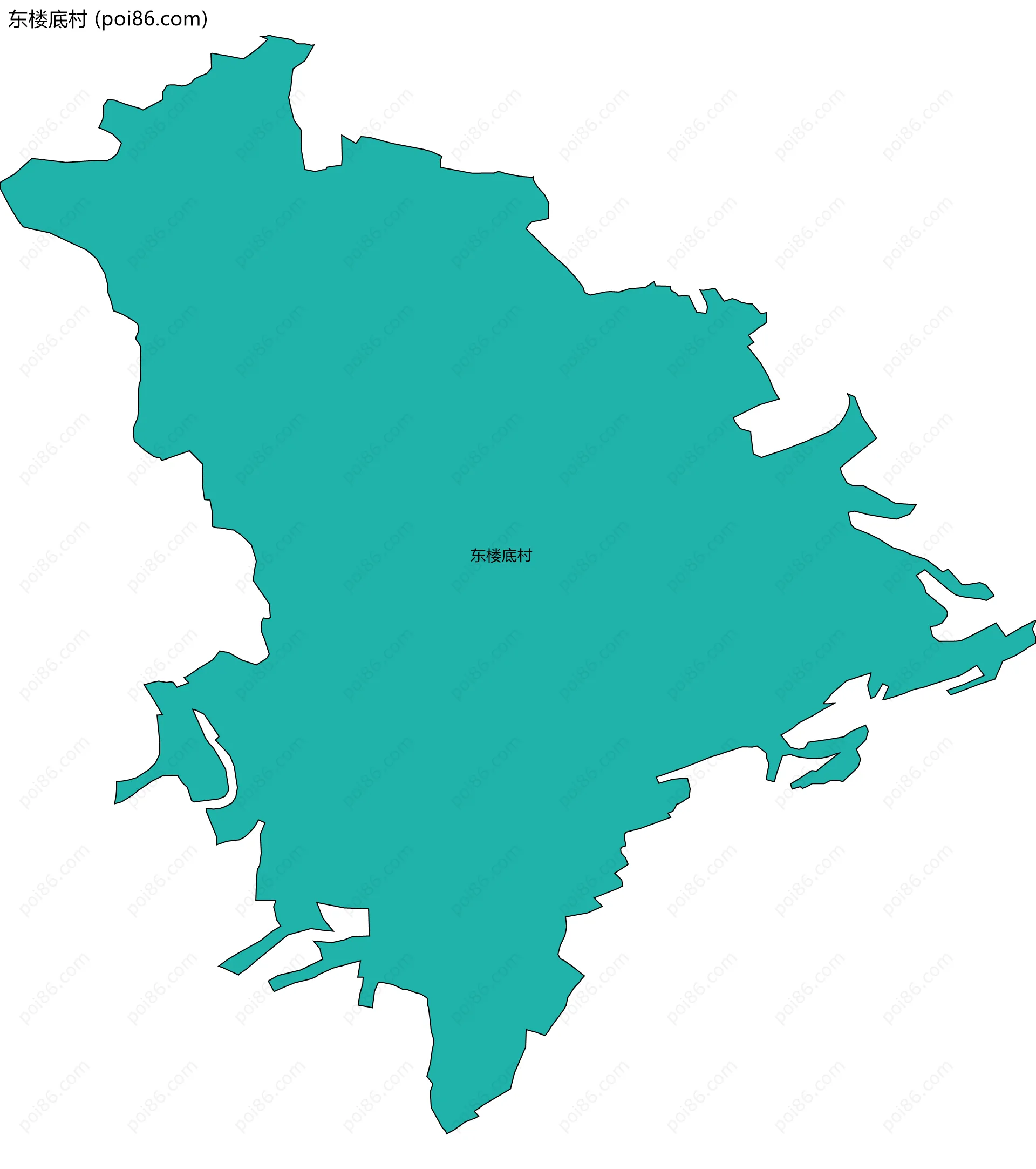 东楼底村边界地图