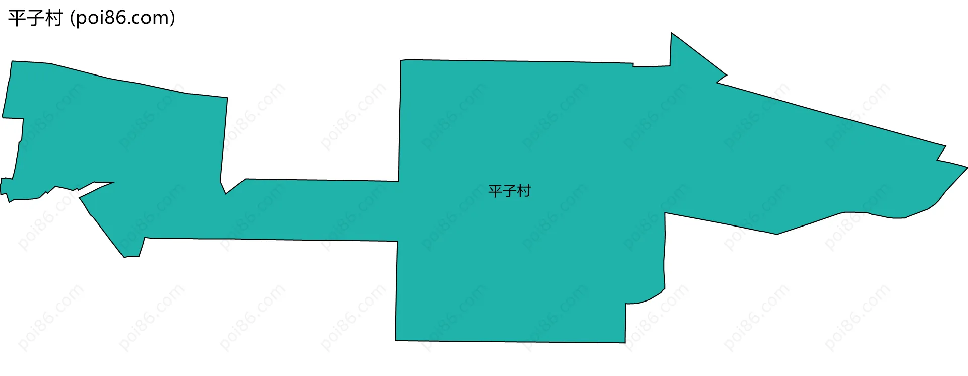 平子村边界地图