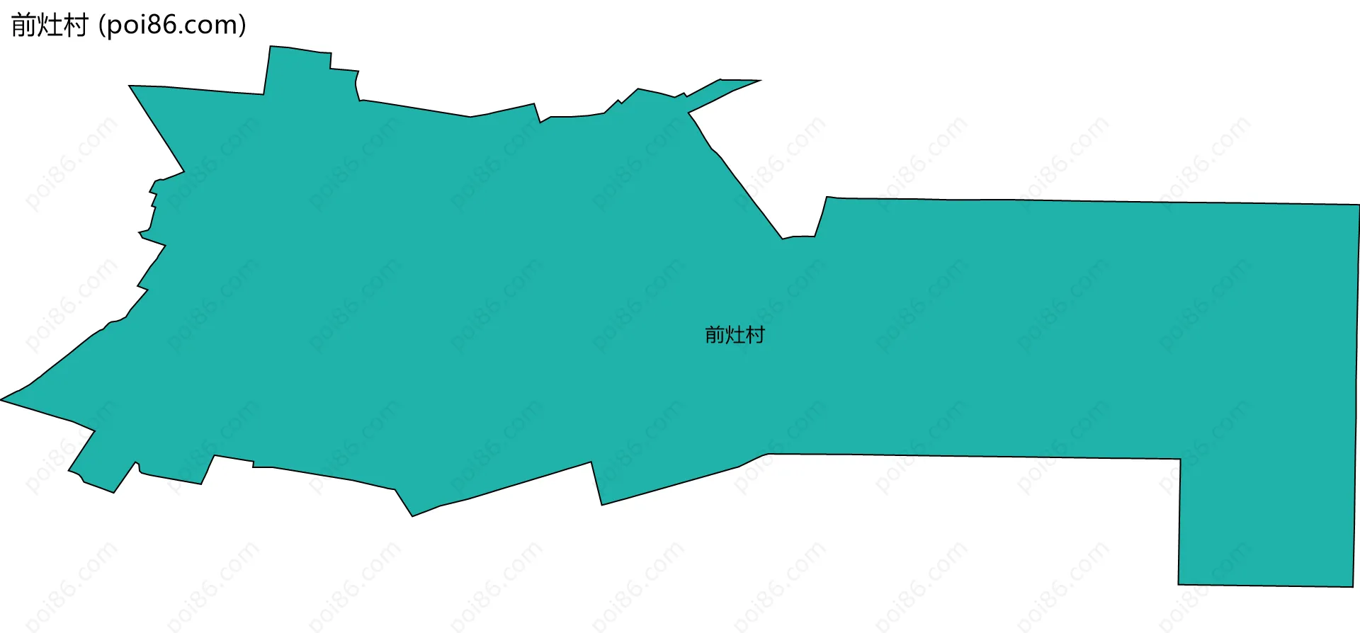 前灶村边界地图
