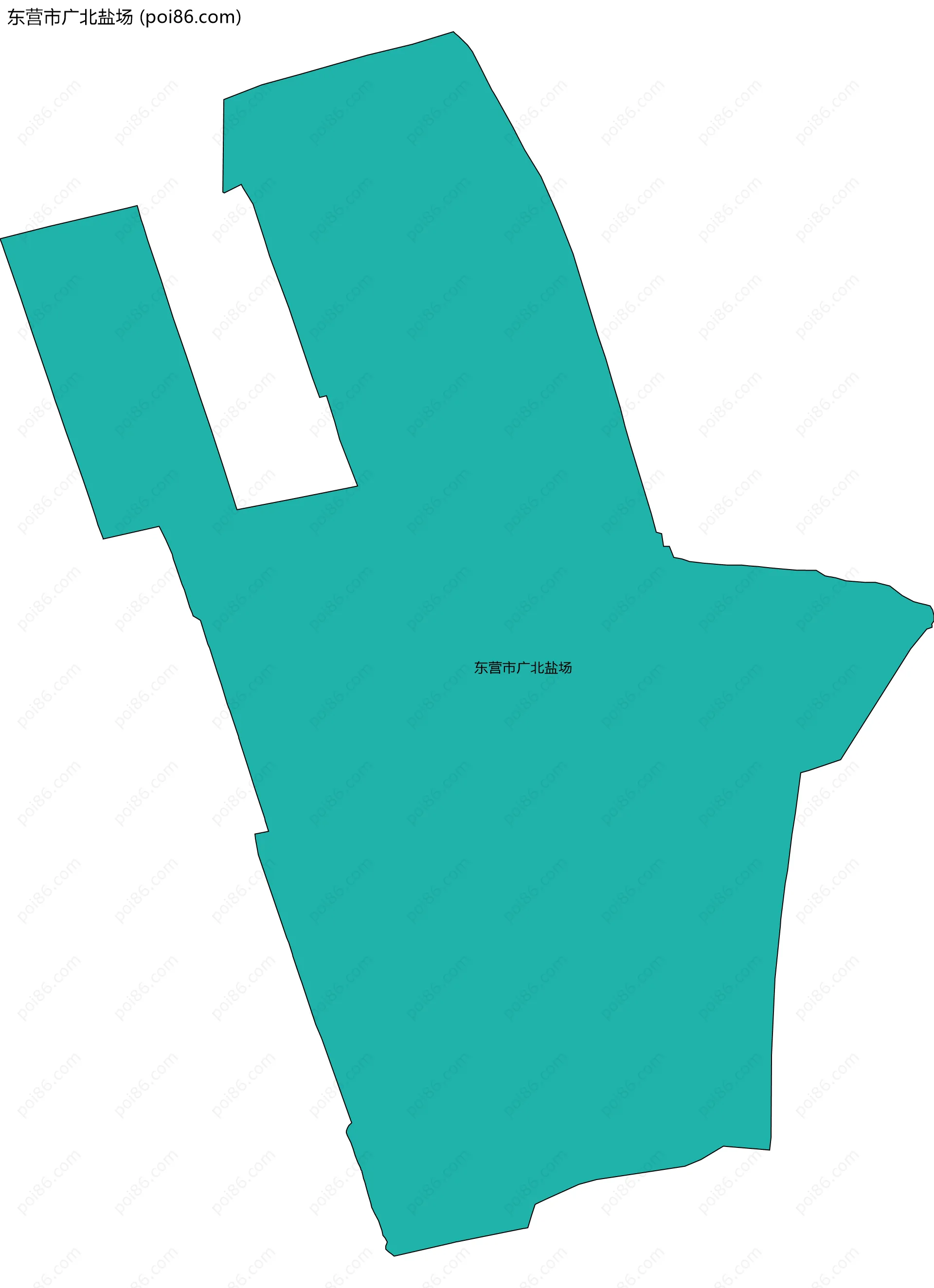 东营市广北盐场边界地图