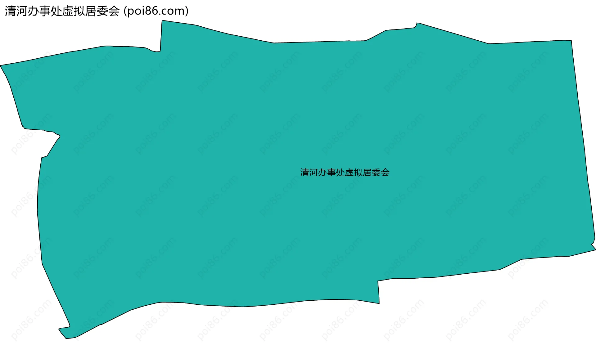 清河办事处虚拟居委会边界地图