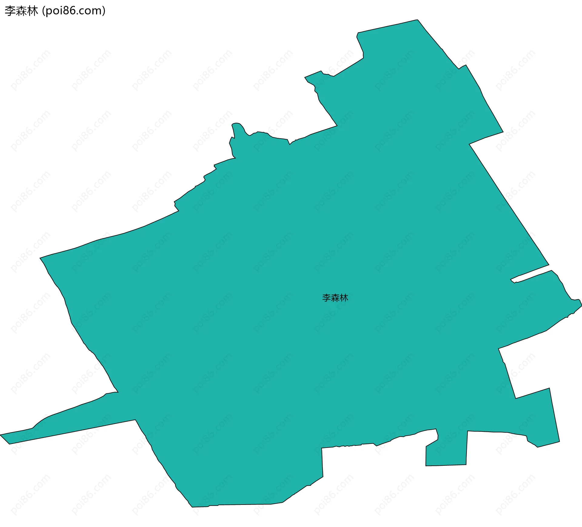 李森林边界地图