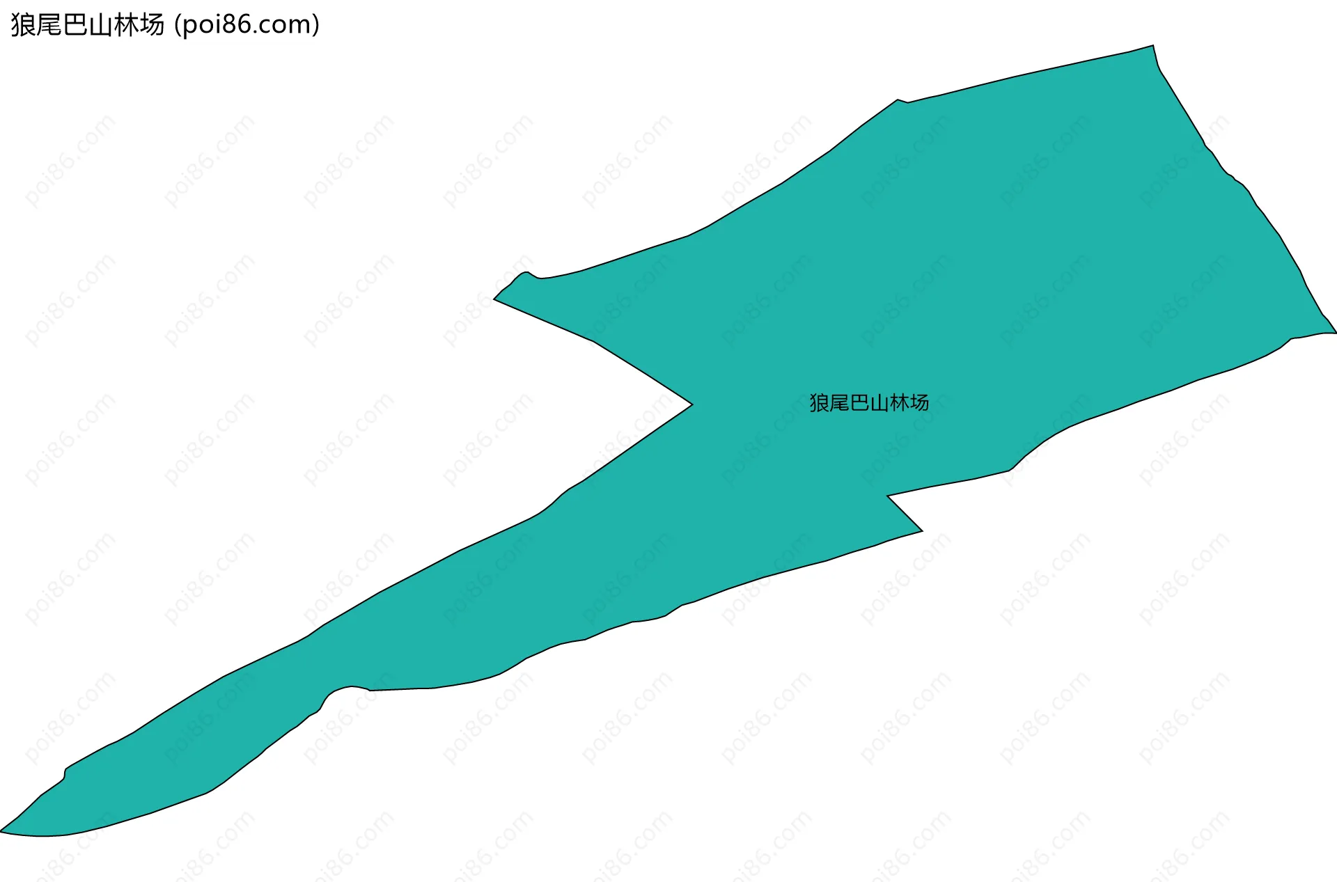 狼尾巴山林场边界地图