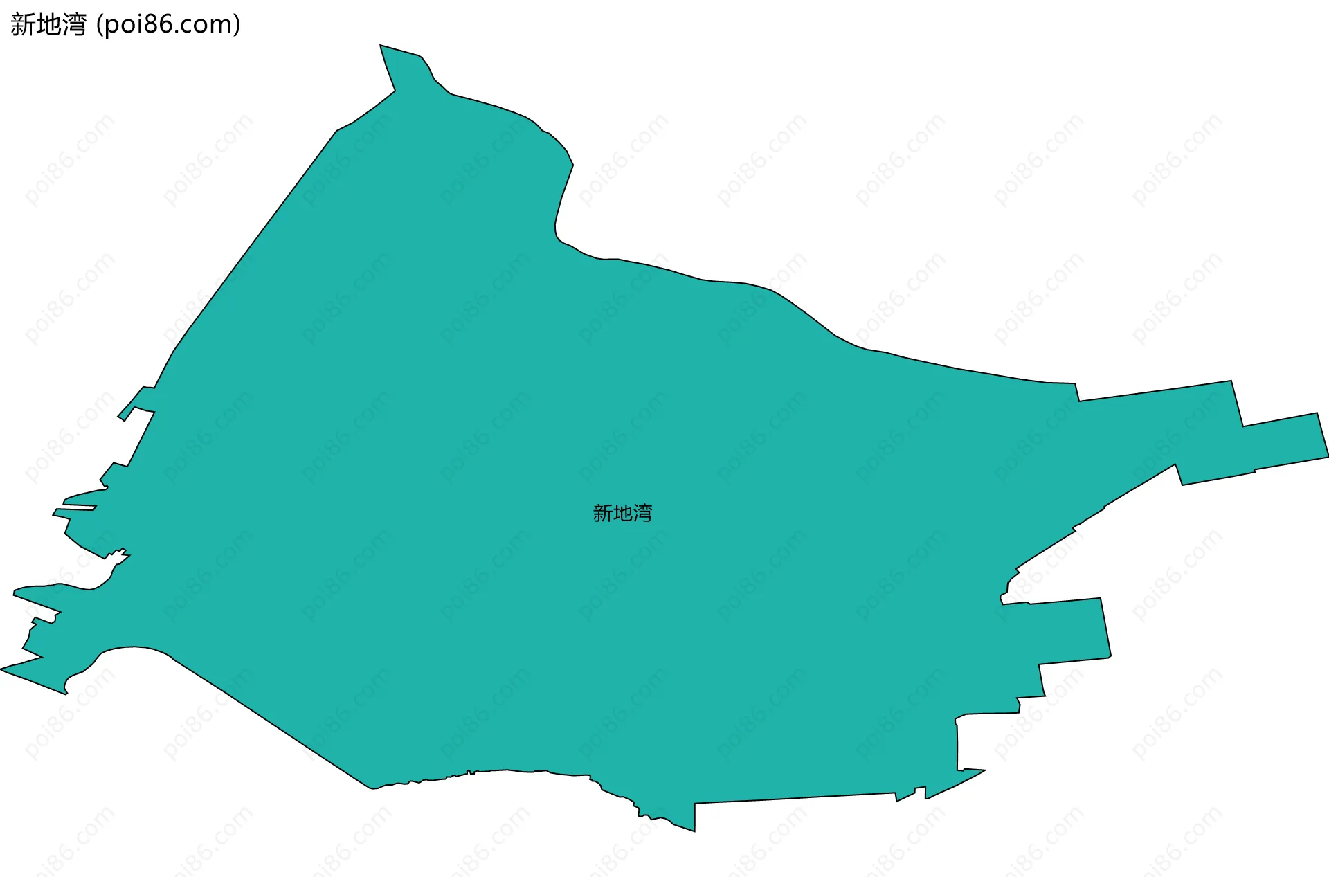 新地湾边界地图