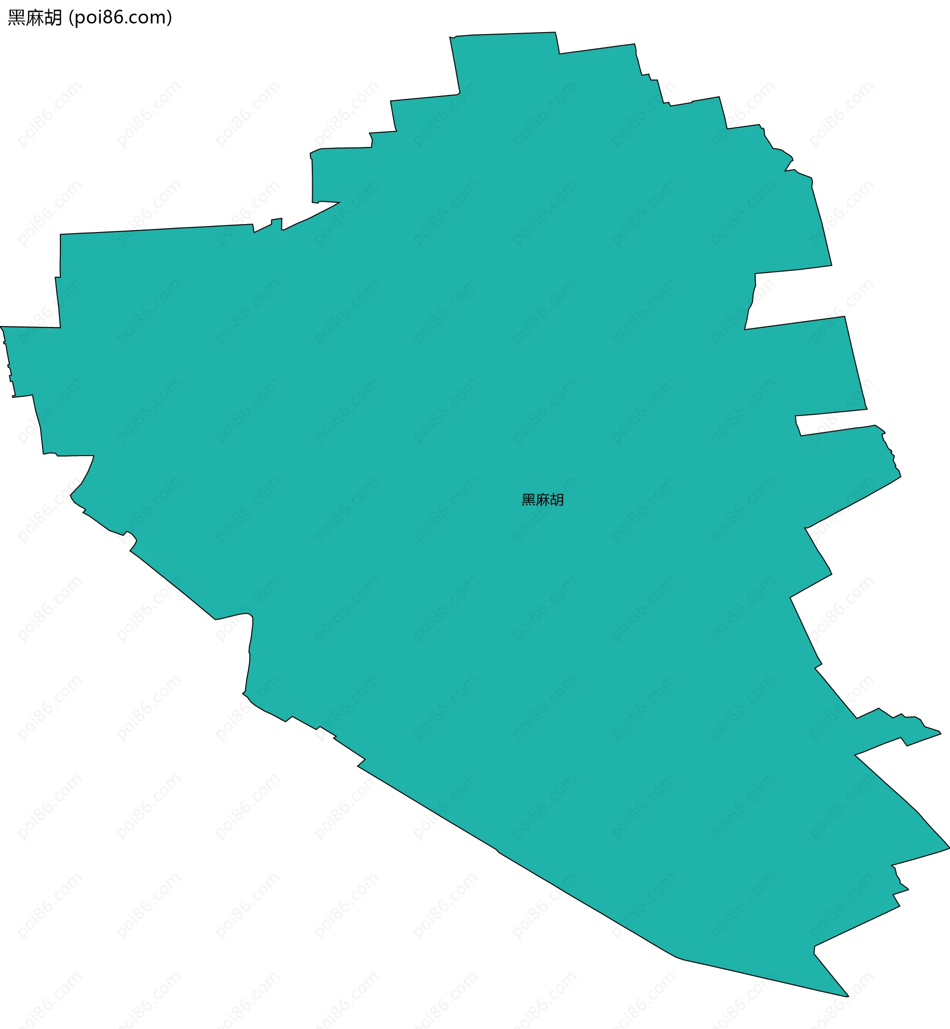黑麻胡边界地图