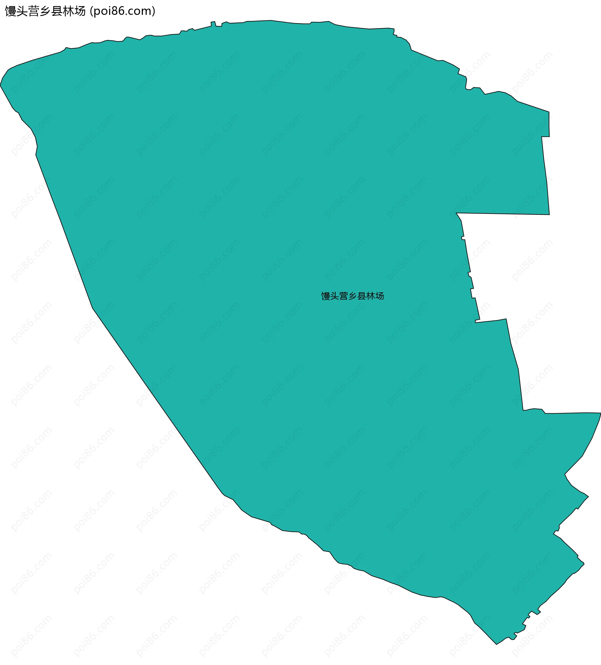 馒头营乡县林场边界地图