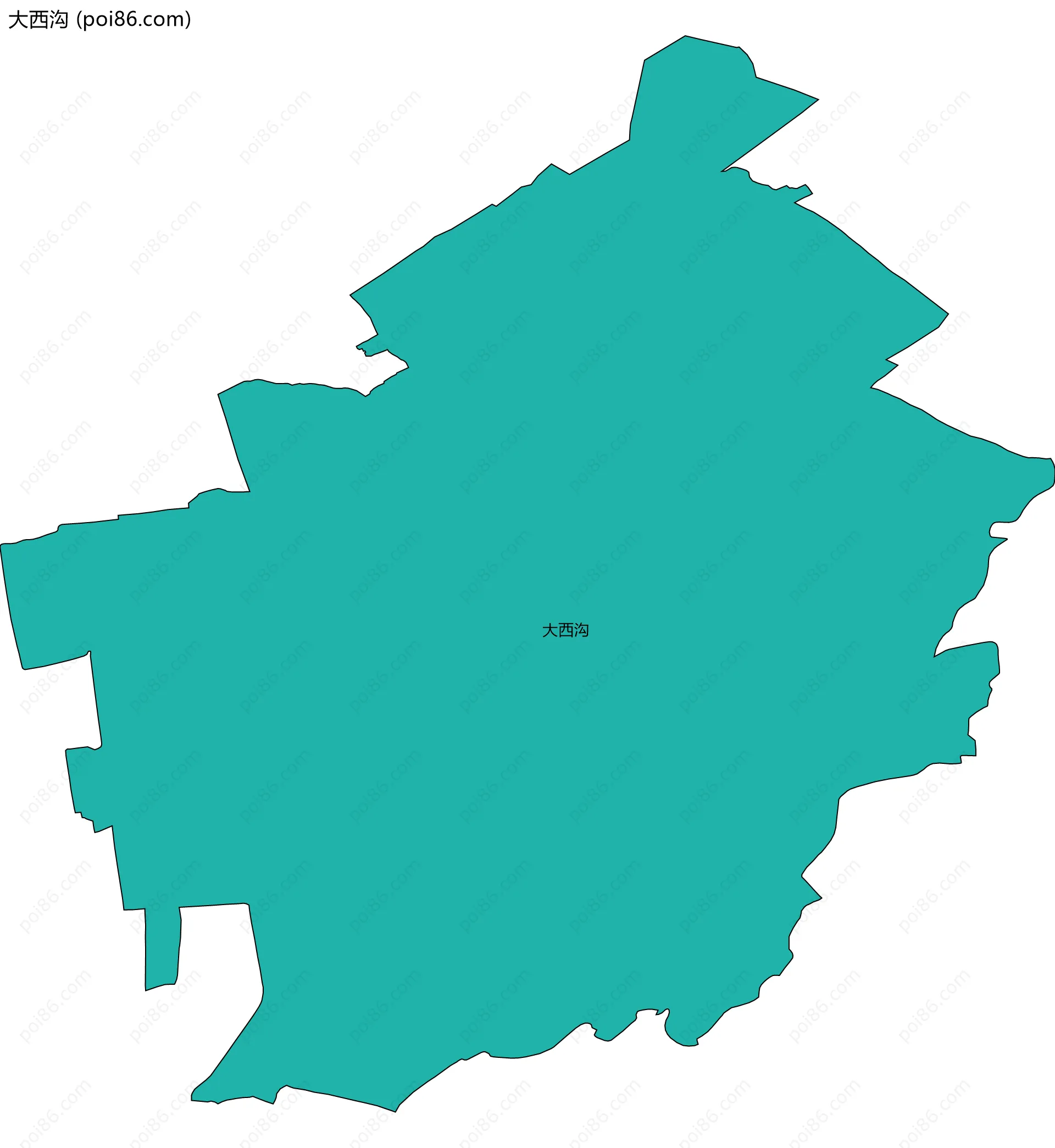 大西沟边界地图
