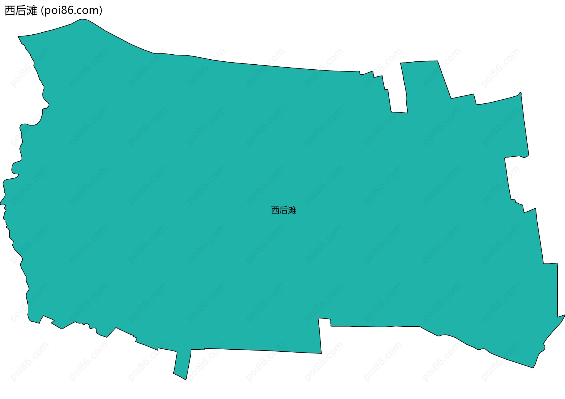 西后滩边界地图