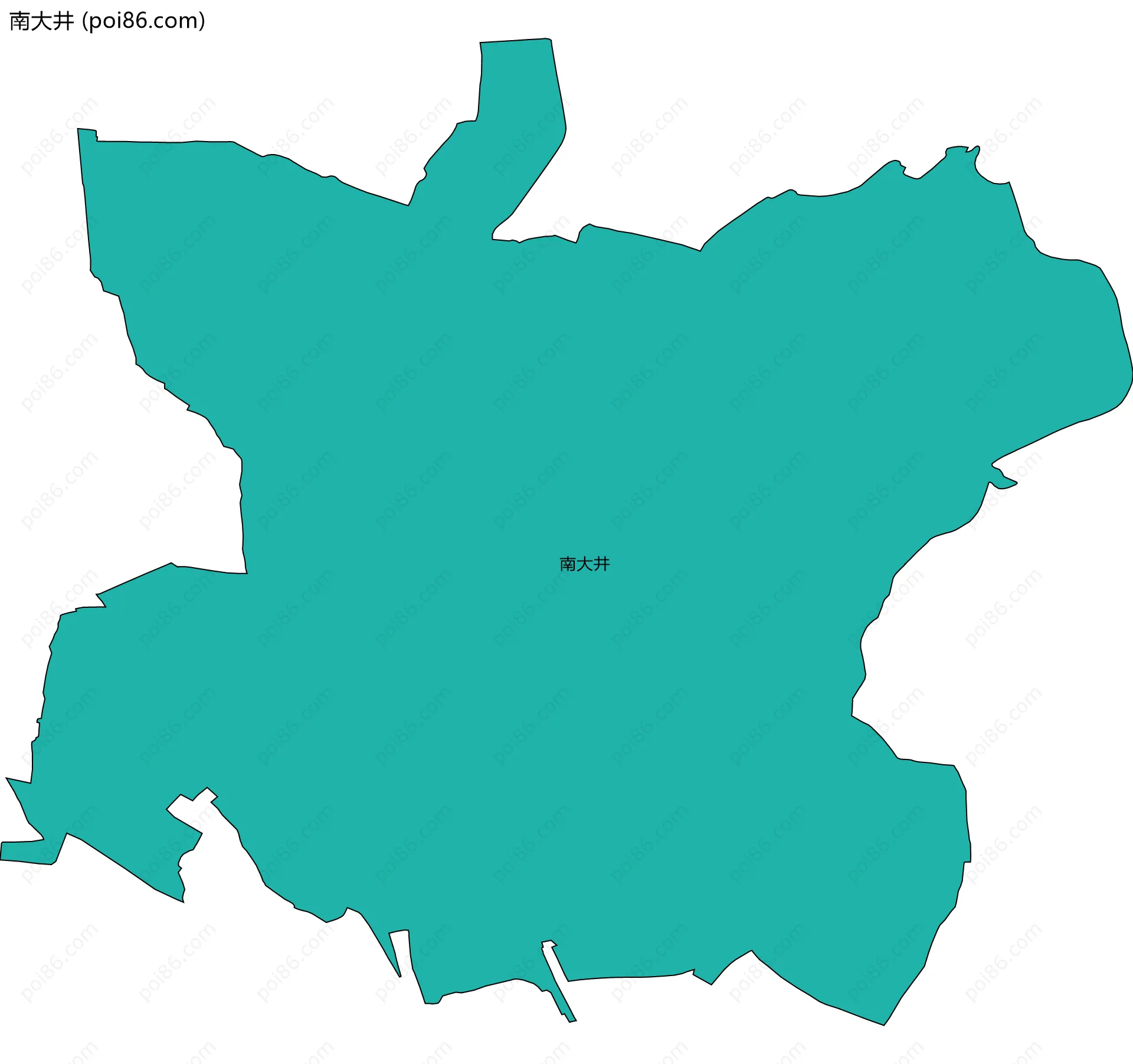 南大井边界地图