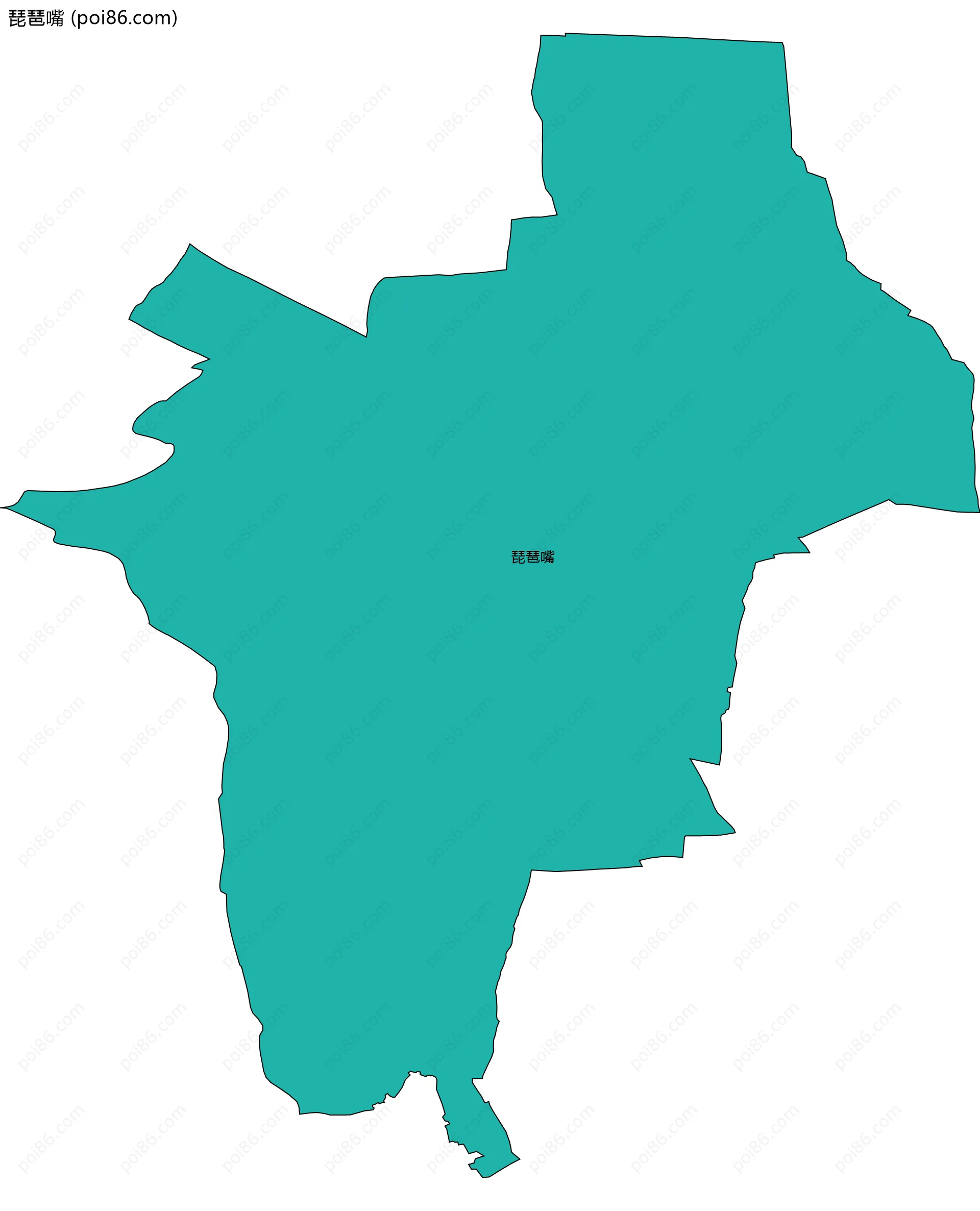 琵琶嘴边界地图