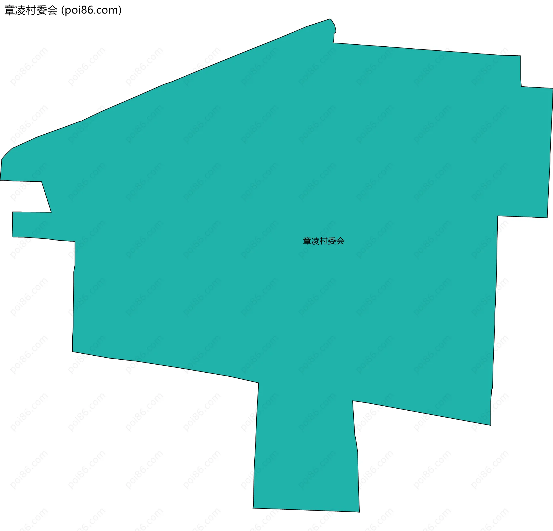 章凌村委会边界地图